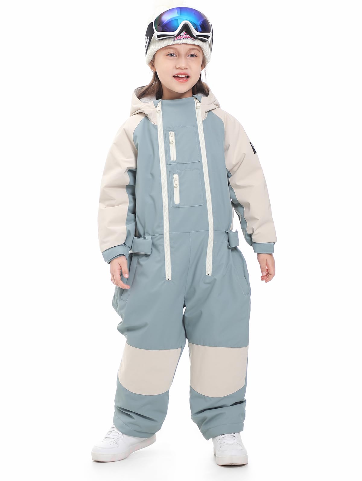 **Kids Waterproof Snowsuits for Girls & Boys - Winter Ski & Snowboard Jumpsuits - Warm One-Piece Snowsuits for Outdoor Play & Cold Weather**