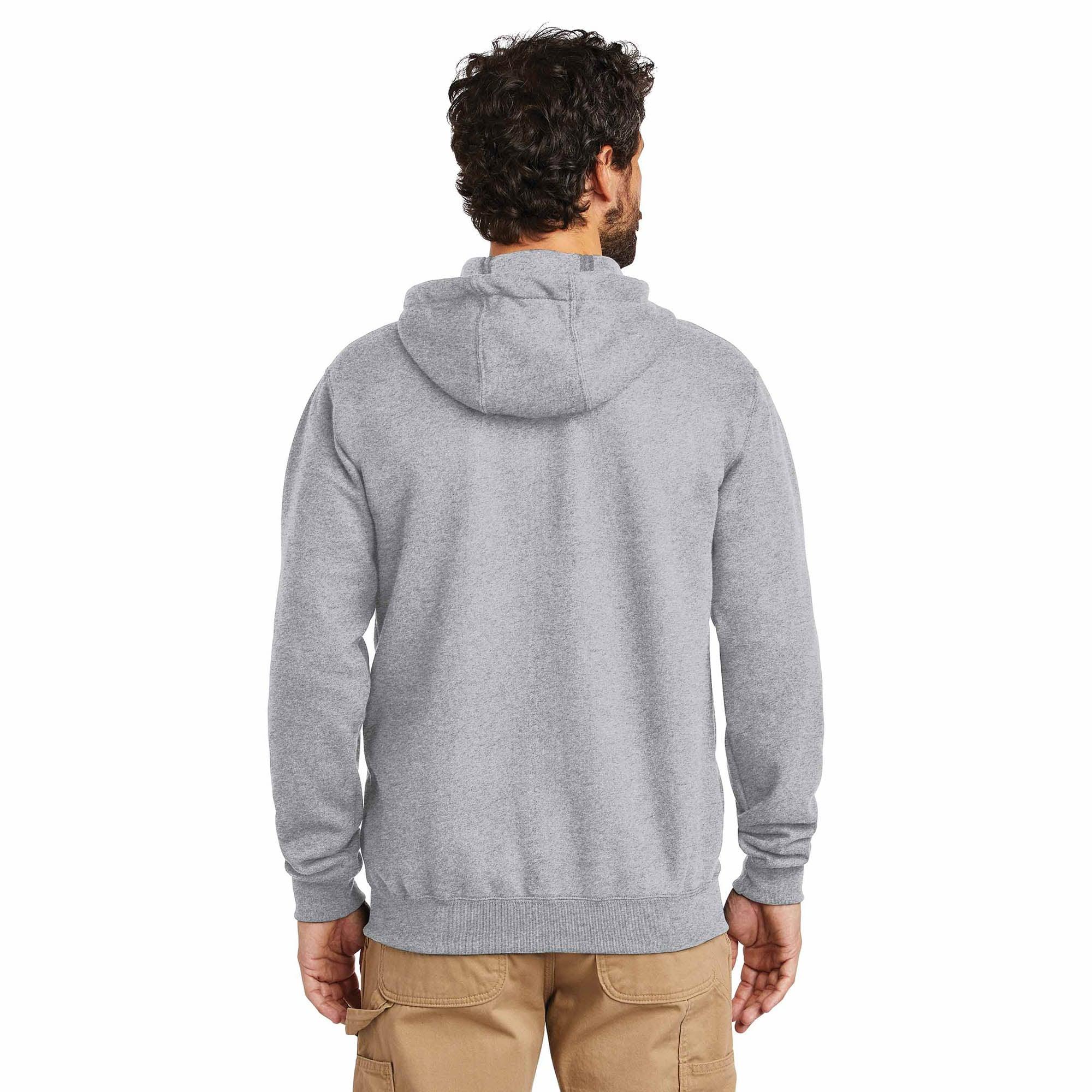 K122 Loose Fit Midweight Full Zip Sweatshirt for Men & Women | Comfortable Casual Hoodie | Heather Grey | Perfect for Outdoor Activities & Lounge Wear
