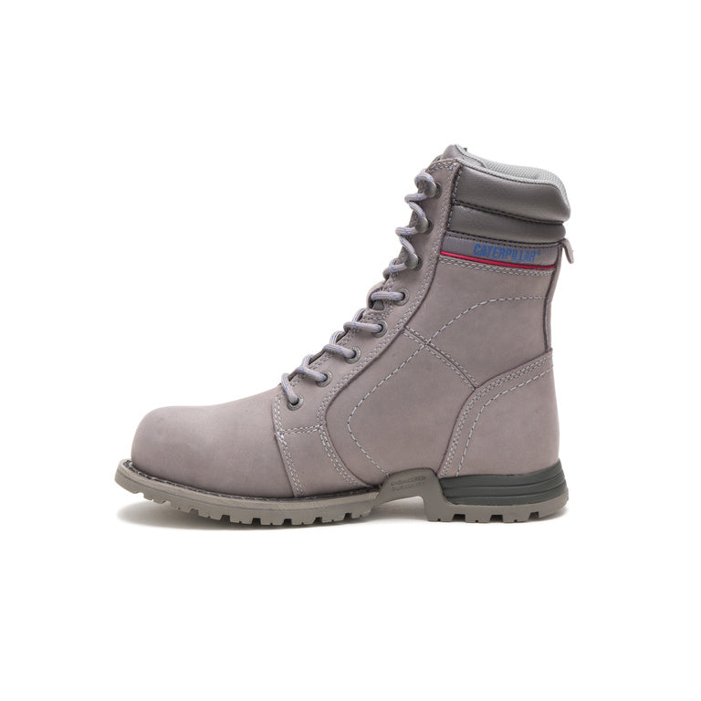 Echo Women's Steel Toe Waterproof Work Boots - Frost Grey | Slip Resistant Safety Shoes for Construction, Warehouse & Outdoor Work