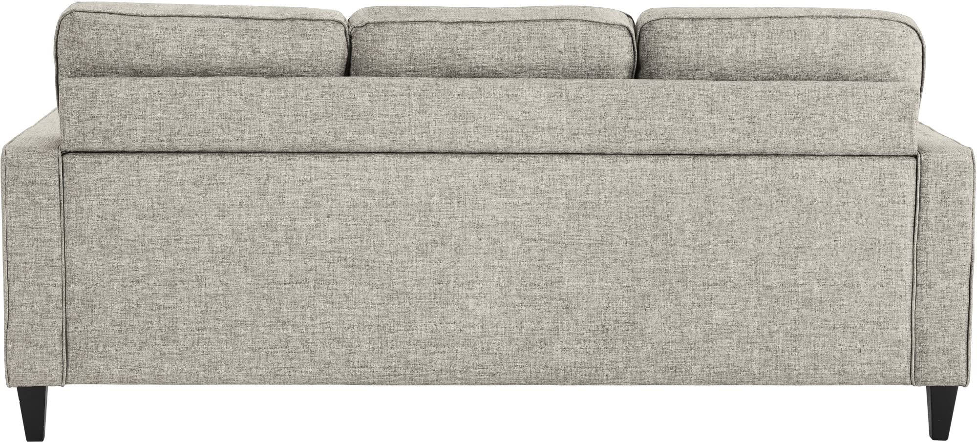 Serta Harmon Reversible L-Shaped Sectional Sofa - Modern Small Space Couch with Soft Fabric Upholstery, Square Arms & Pillow Back Cushions in Light Gray - Perfect for Apartments, Living Rooms and Cozy Home Spaces