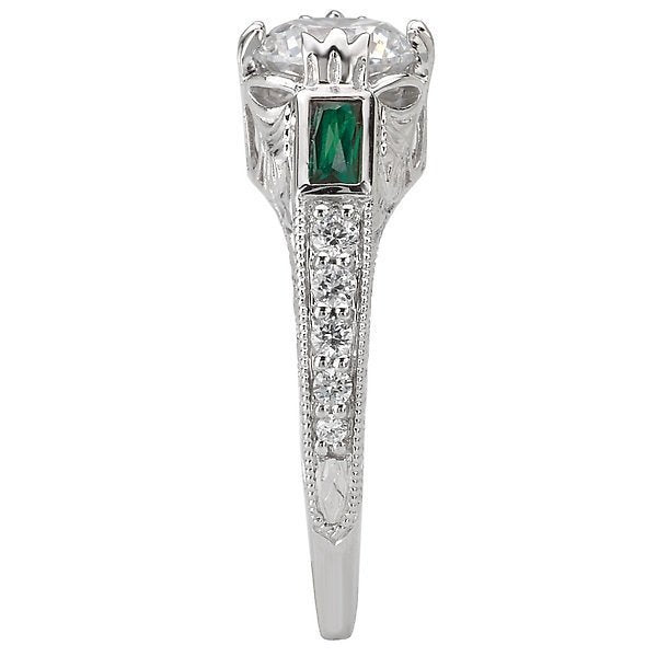 18KT Gold 5/8 CTW Tsavorite & 1/6 CTW Diamond Engagement Ring - Perfect for Proposals, Anniversaries & Special Occasions