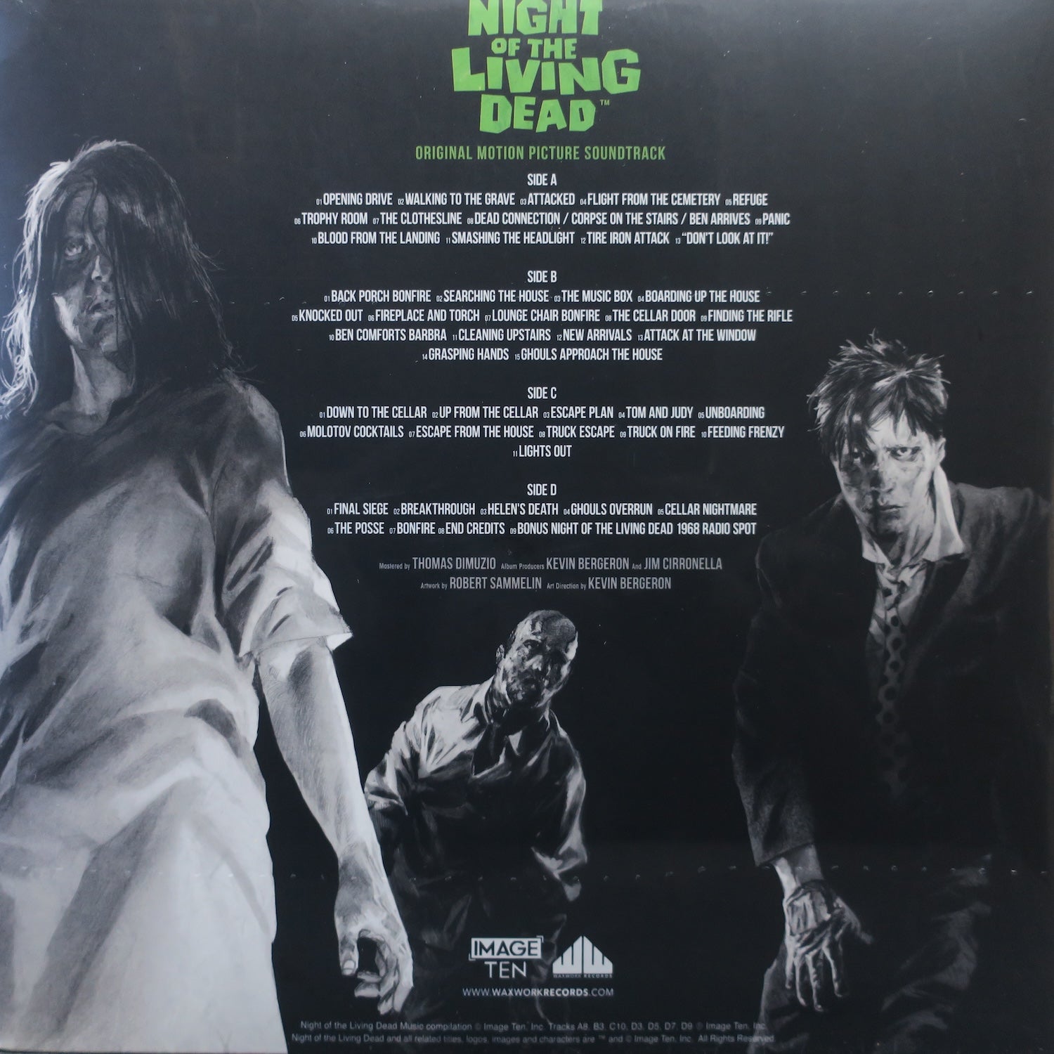 Night of the Living Dead Original Soundtrack - Limited Edition Ghoul Green & Blue Vinyl 2LP Record - Perfect for Horror Movie Nights & Vinyl Collector Displays