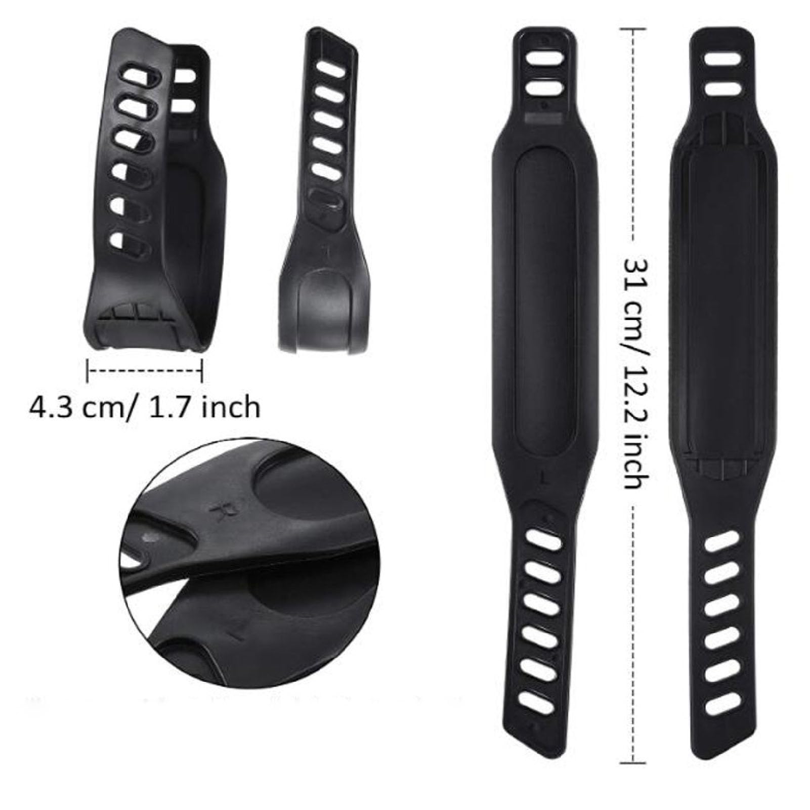 2 Pair Adjustable Universal Exercise Bike Pedal Straps - Secure Fit for Indoor Cycling, Spin Bikes & Stationary Bikes - Ideal for Home Gym & Fitness Training
