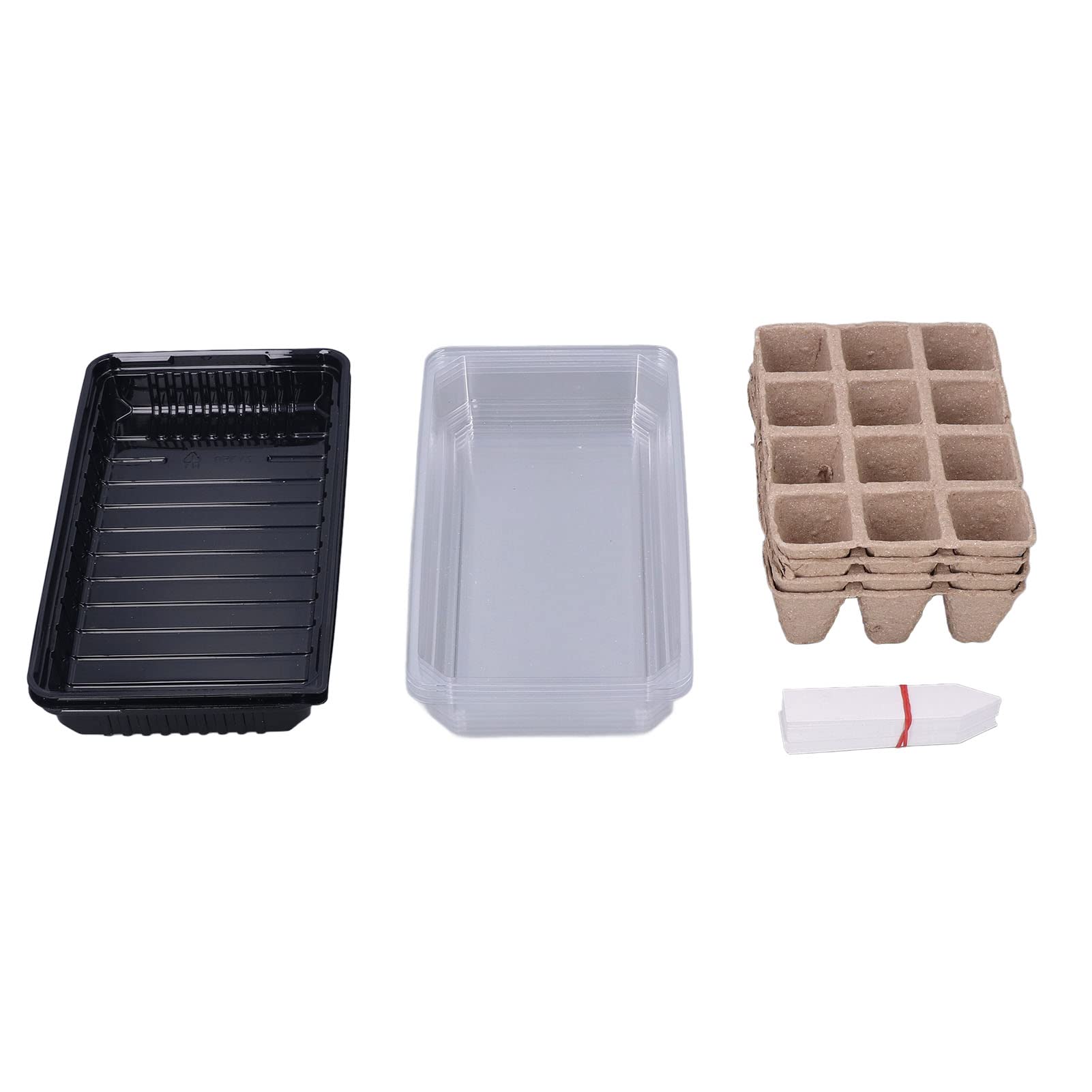 Seed Starter Trays - 10 Pack Plastic Seedling Trays with Breathable Design for Garden Planting | Perfect for Indoor Herb Gardens & Outdoor Vegetable Seedlings