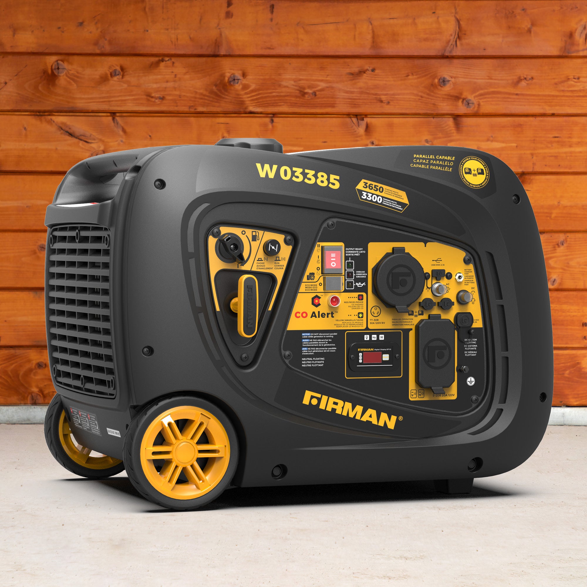 3650W Portable Inverter Generator with CO Alert - Quiet, Reliable Power for Camping, RV Trips & Emergency Backup