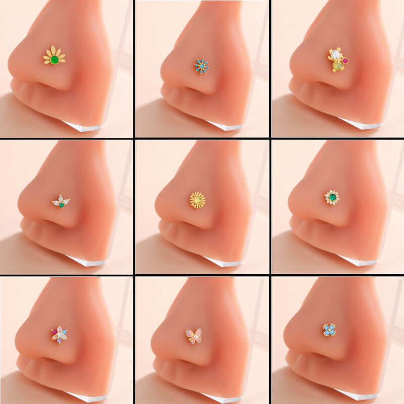 20g Surgical Steel Color Butterfly Nose Piercing Studs | Hypoallergenic Body Jewelry for Women & Men | Perfect for Everyday Wear, Parties & Special Occasions