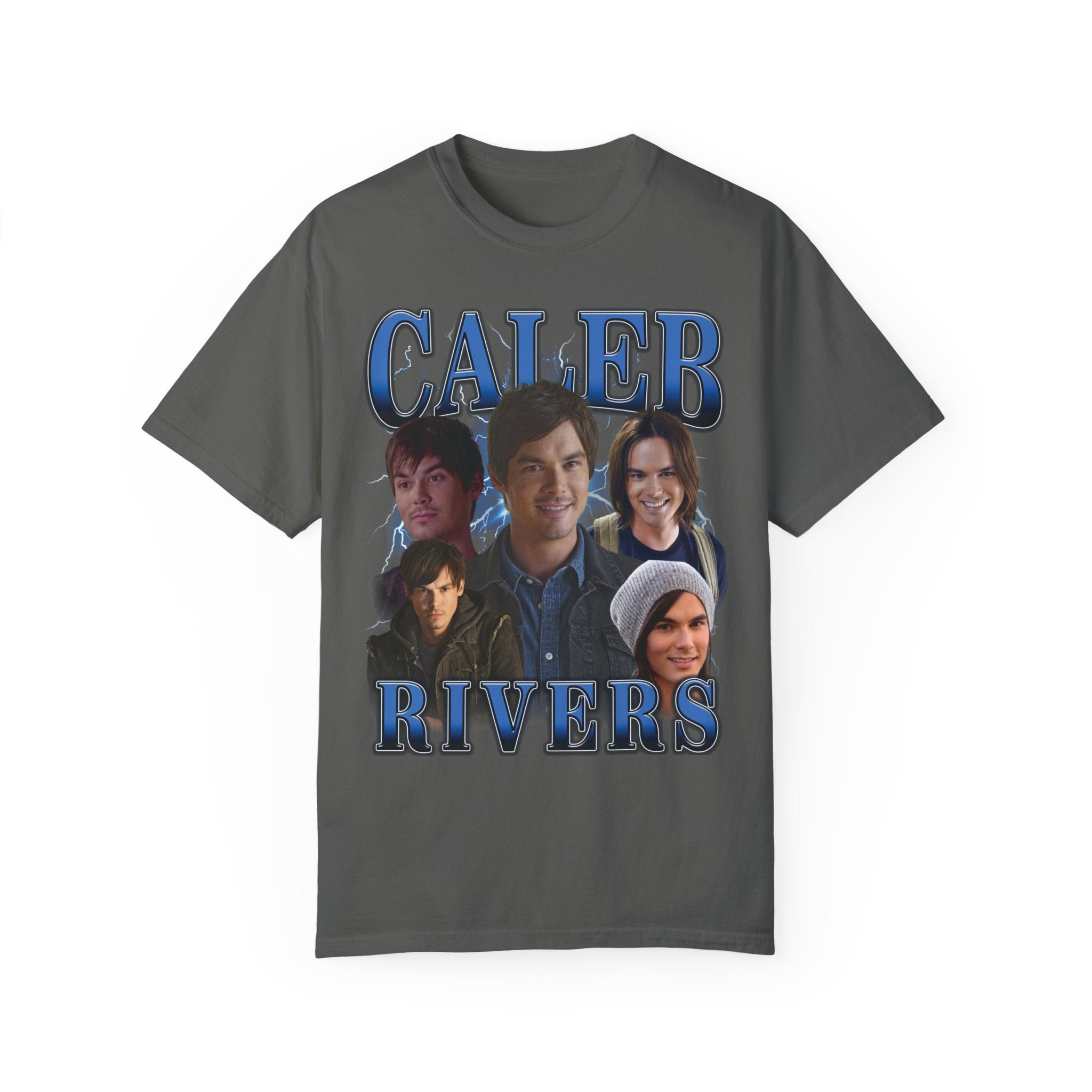 Vintage 90s Caleb Rivers Graphic T-Shirt - Retro TV Show Merchandise for Fans - Perfect for Cosplay, Halloween & Casual Wear