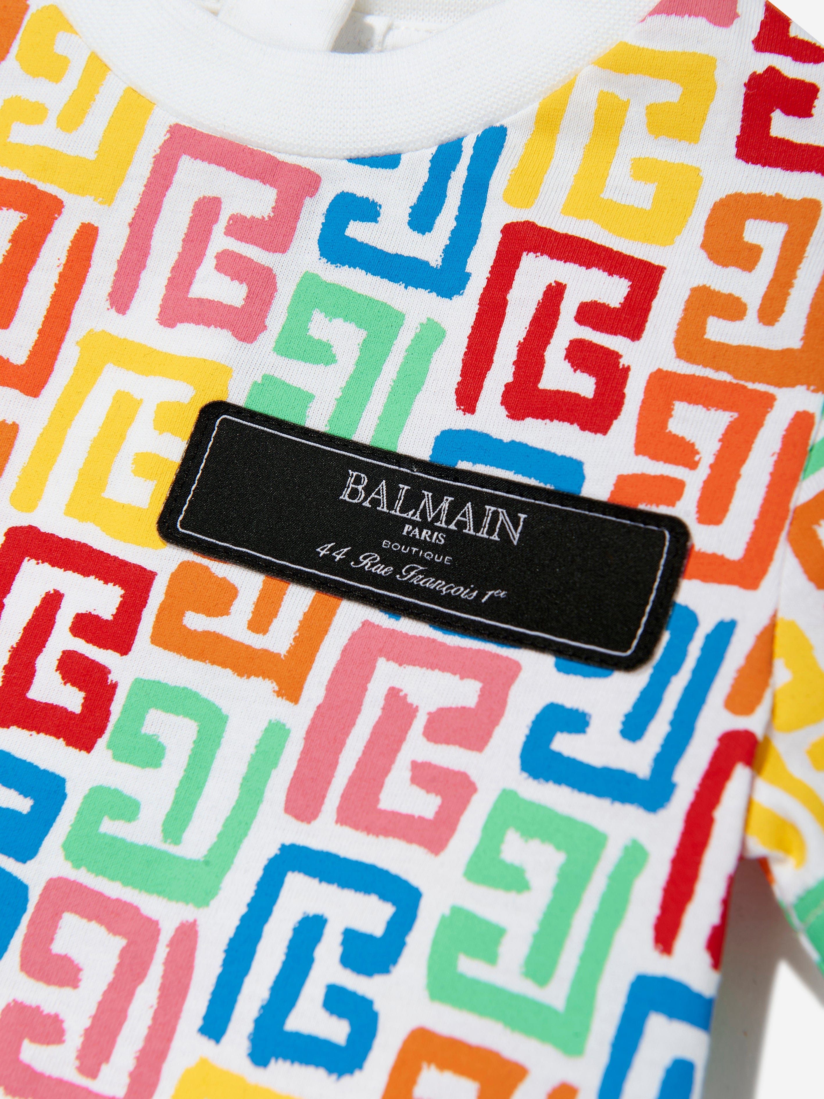 Balmain Baby Boys Monogram T-Shirt - Colorful Cotton Tee for Toddlers | Casual Outfit, Playtime & Special Occasions