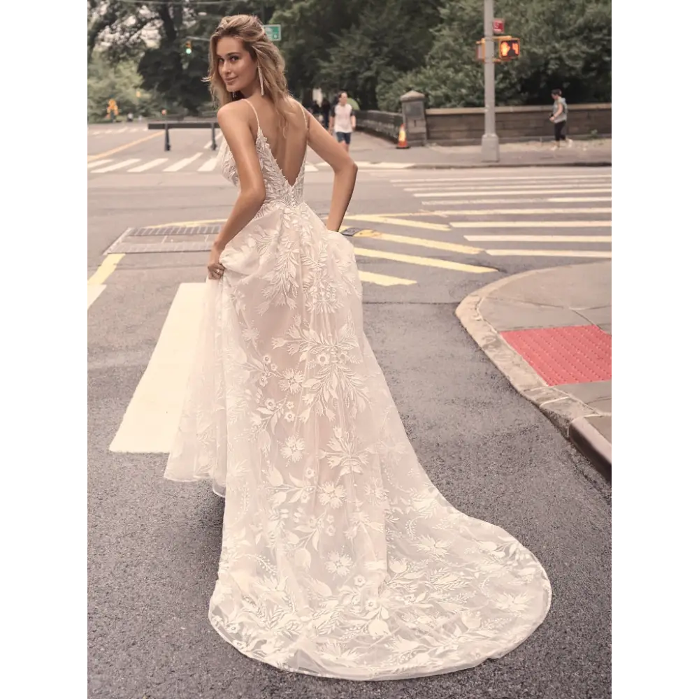 Keisha by Maggie Sottero - Elegant Lace Wedding Dress for Brides | Perfect for Church Ceremonies & Beach Weddings