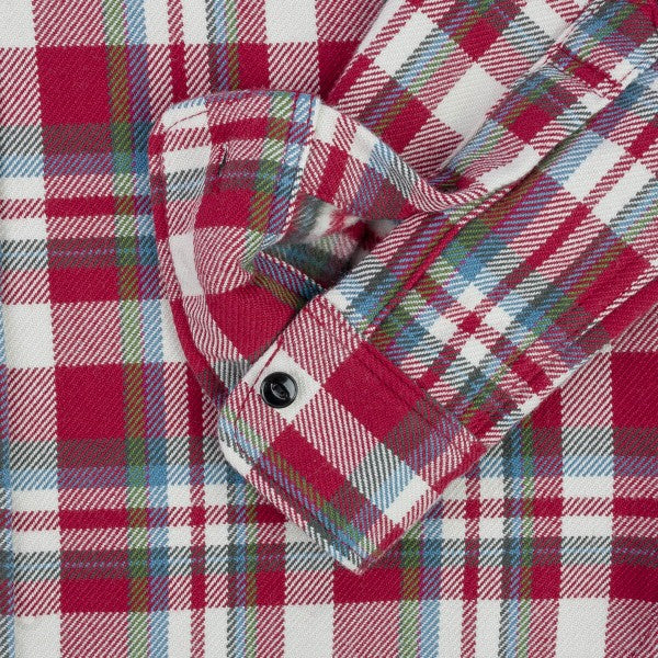 Iron Heart IHSH-371 Ultra Heavy Flannel Work Shirt - Red Crazy Check Plaid for Men | Durable Outdoor & Workshop Shirt for Cold Weather Workwear