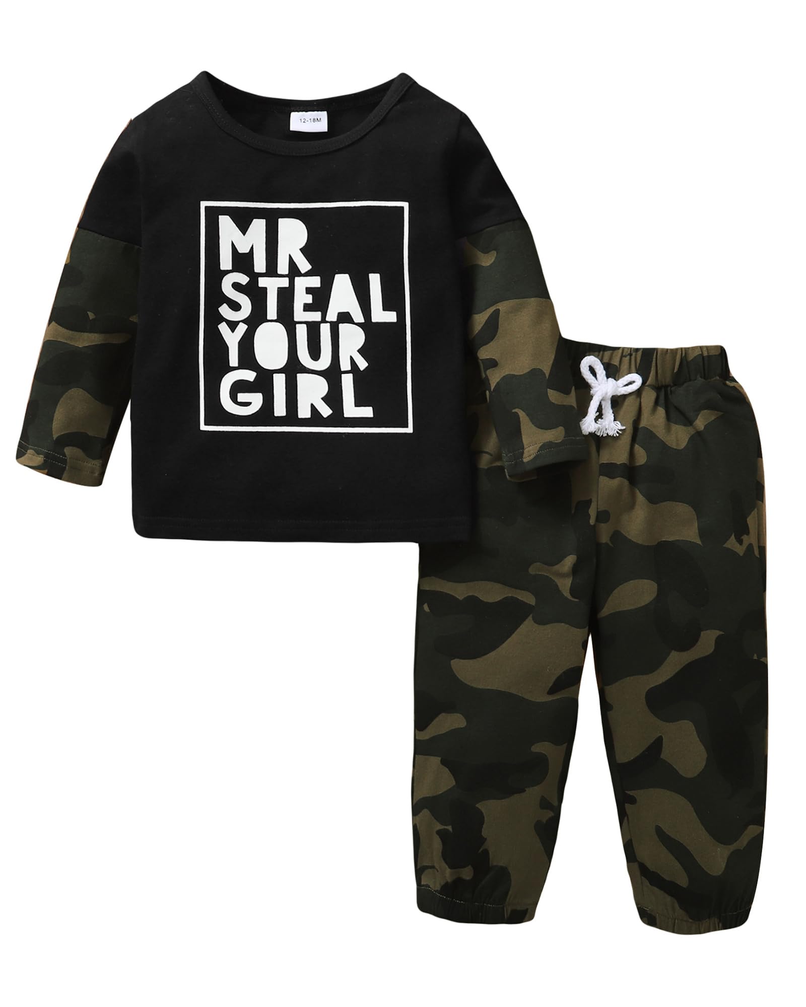 Kucnuzki Baby & Toddler Boys Fall Winter Outfits - Long Sleeve Shirt & Sweatshirt with Pants Set - Warm Kids Clothing for Playdates & Outdoor Activities
