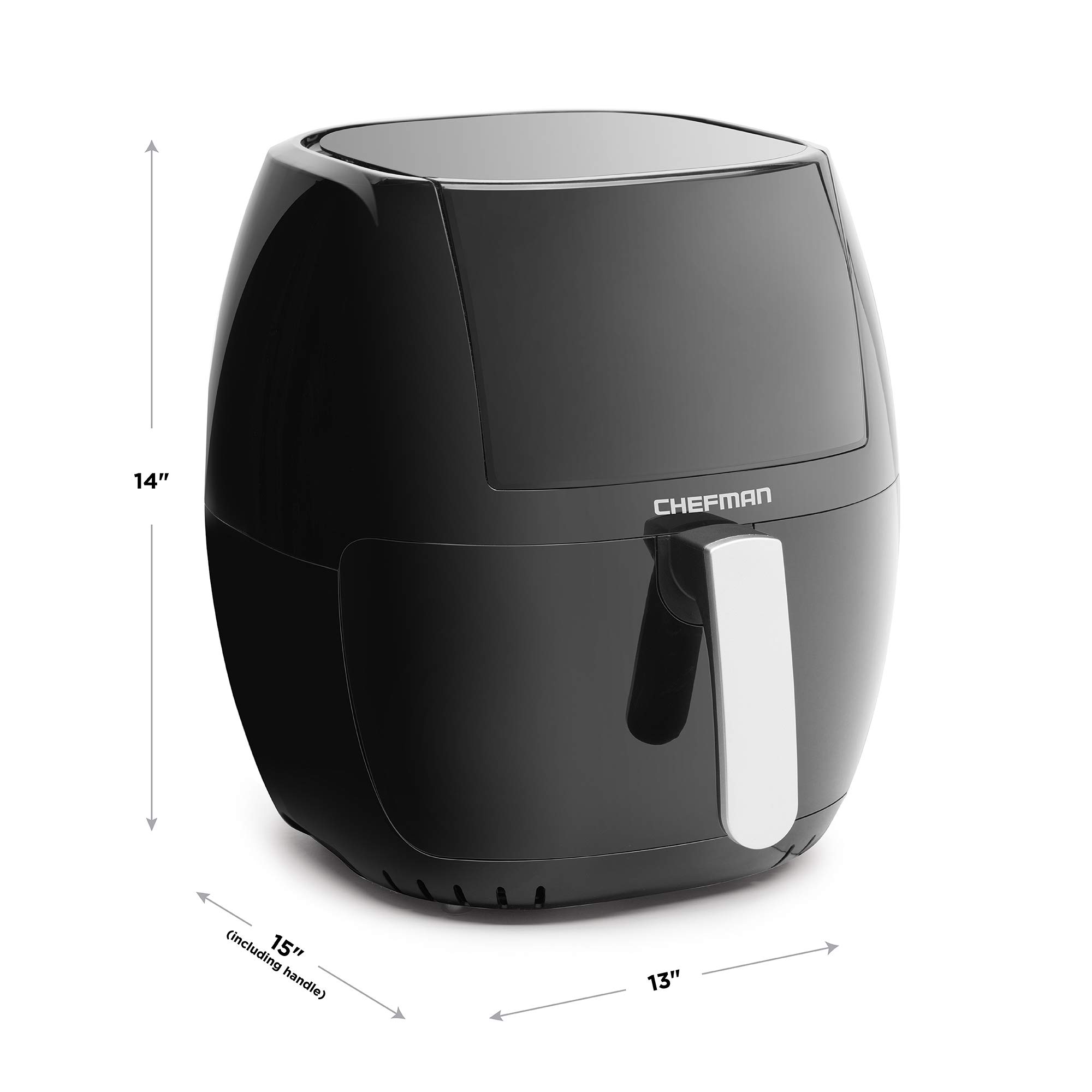 Chefman TurboFry Touch 8 Quart Air Fryer with XL Viewing Window & Digital Display - Healthy Oil-Free Cooking, Adjustable Temp, 8 Presets, Dishwasher Safe Basket - Perfect for Family Meals, Snacks & Quick Healthy Dinners