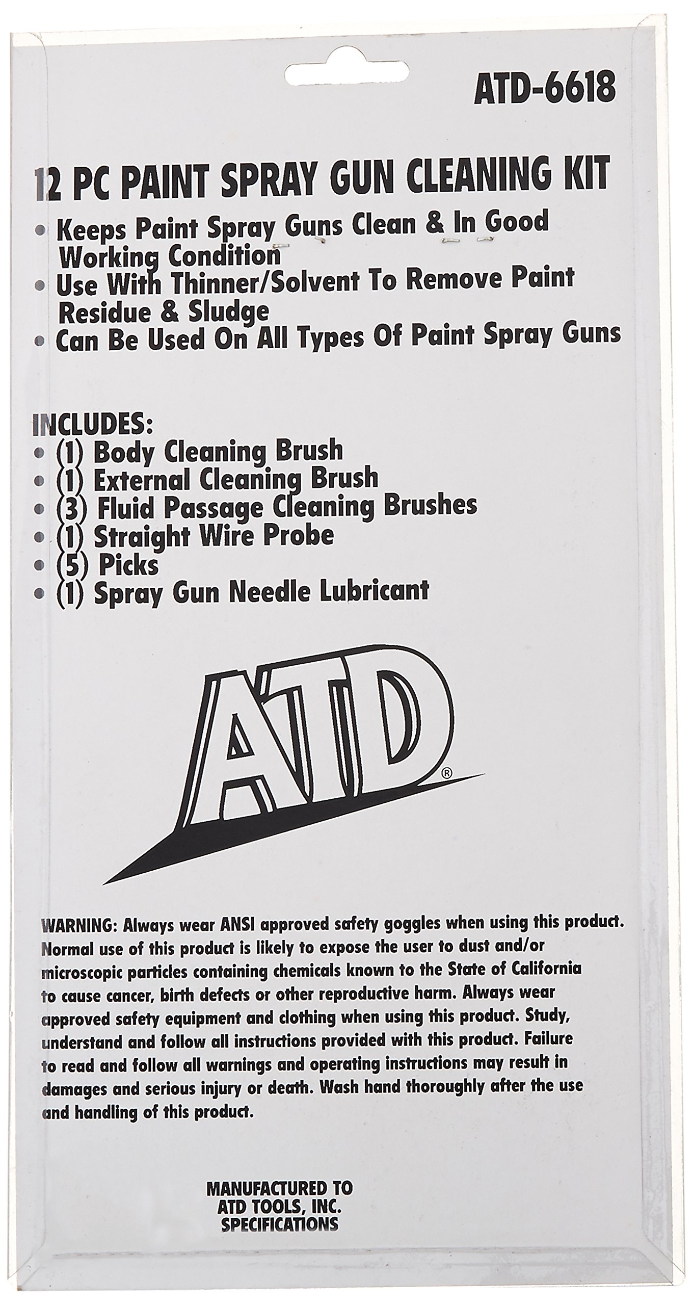 ATD Tools 6618 Spray Gun Cleaner Kit for Auto Painting & DIY