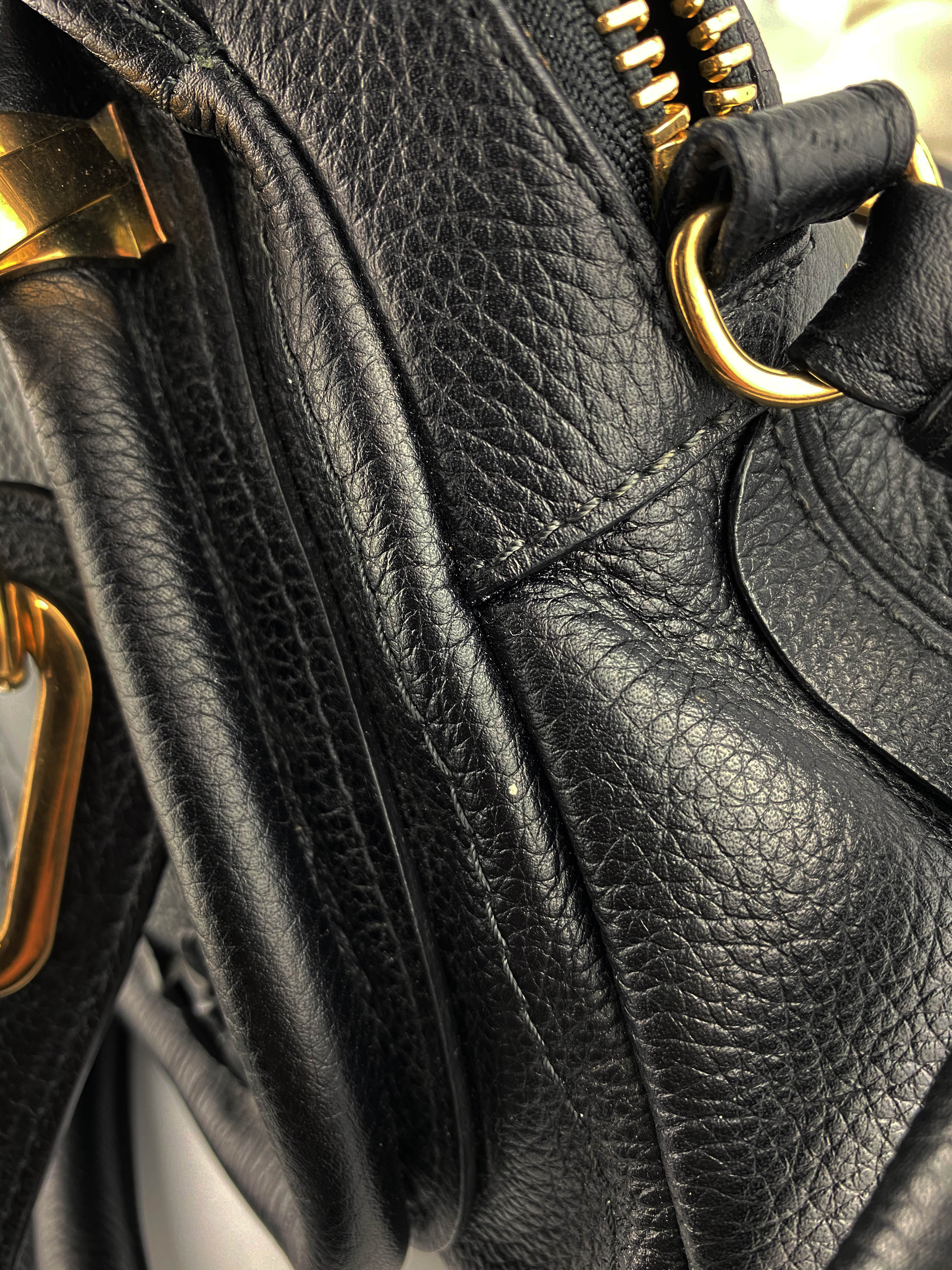 Chloe Small Black Paraty Handbag - Luxury Leather Crossbody Purse for Women, Perfect for Work, Travel & Evening Events