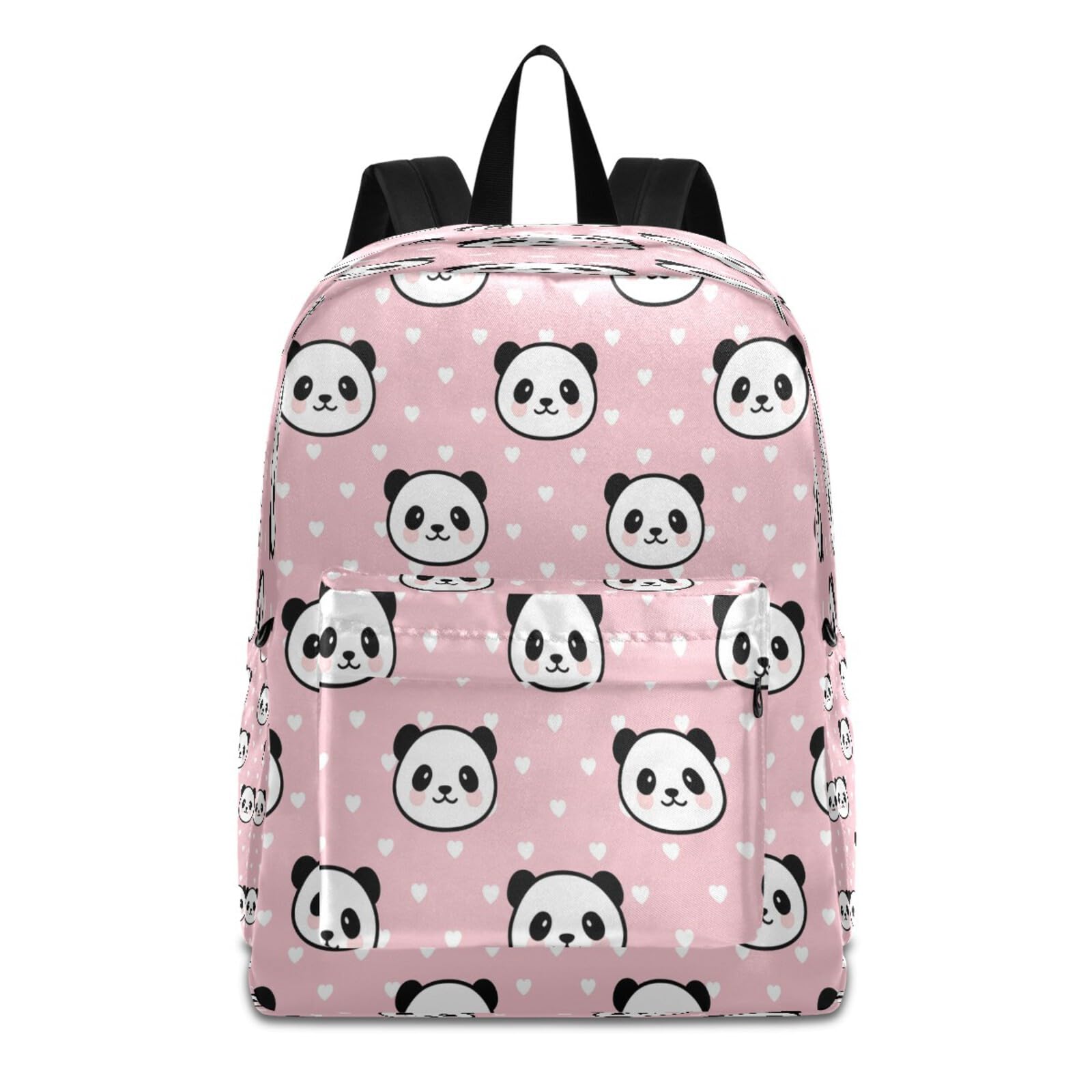 Panda Face Backpack - Lightweight Travel Daypack for Men & Women, Casual School Bag for Students Teens Boys Girls (One Size) - Perfect for College, Hiking, Commuting & Daily Use