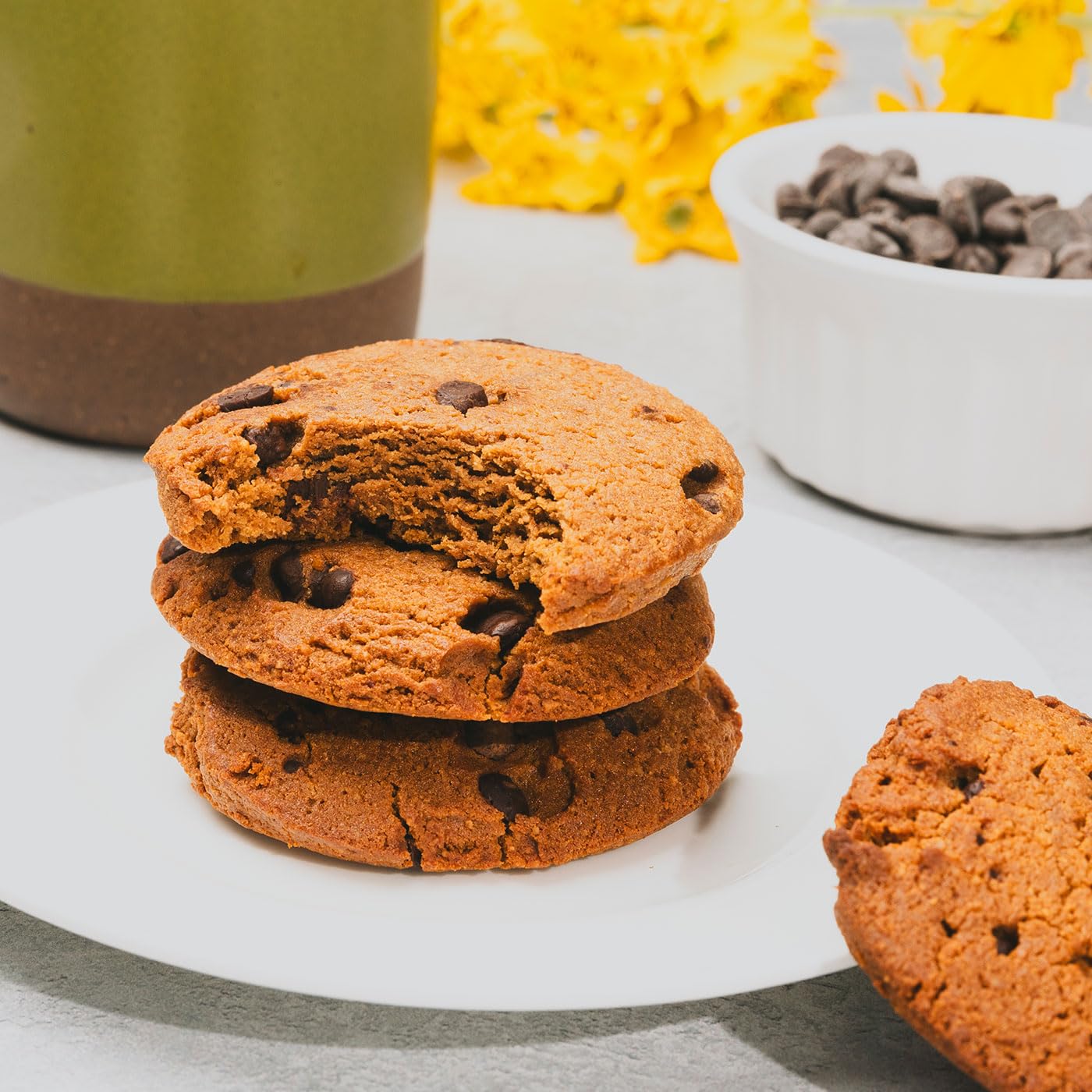 Wonderslim Protein Cookie - Chocolate Chip Flavor, Keto Friendly, Low Carb, Gluten Free, High Protein Snack (7 Count Pack) | Perfect for Weight Loss, Keto Diet & Healthy On-the-Go Snacking