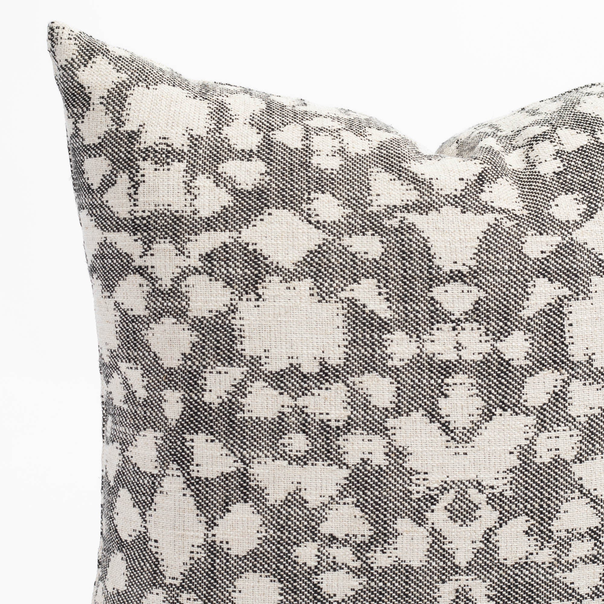 Astrid 20x20 Decorative Throw Pillow Cover - Soft Domino Pattern Cushion for Sofa, Bed, Living Room & Home Decor