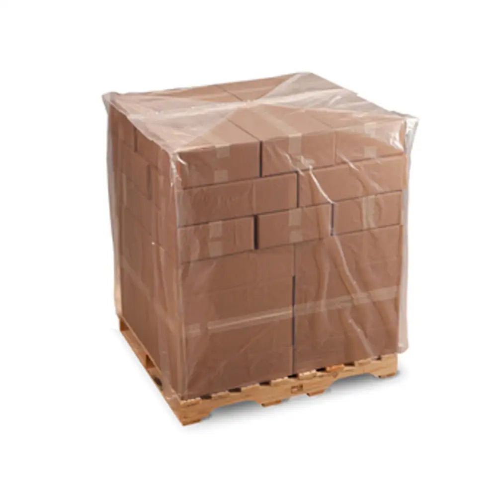 Clear Polythene Pallet Centrefold Top Covers 900/1800mm x 1800mm - Heavy Duty Plastic Pallet Wrap for Shipping, Storage & Industrial Use