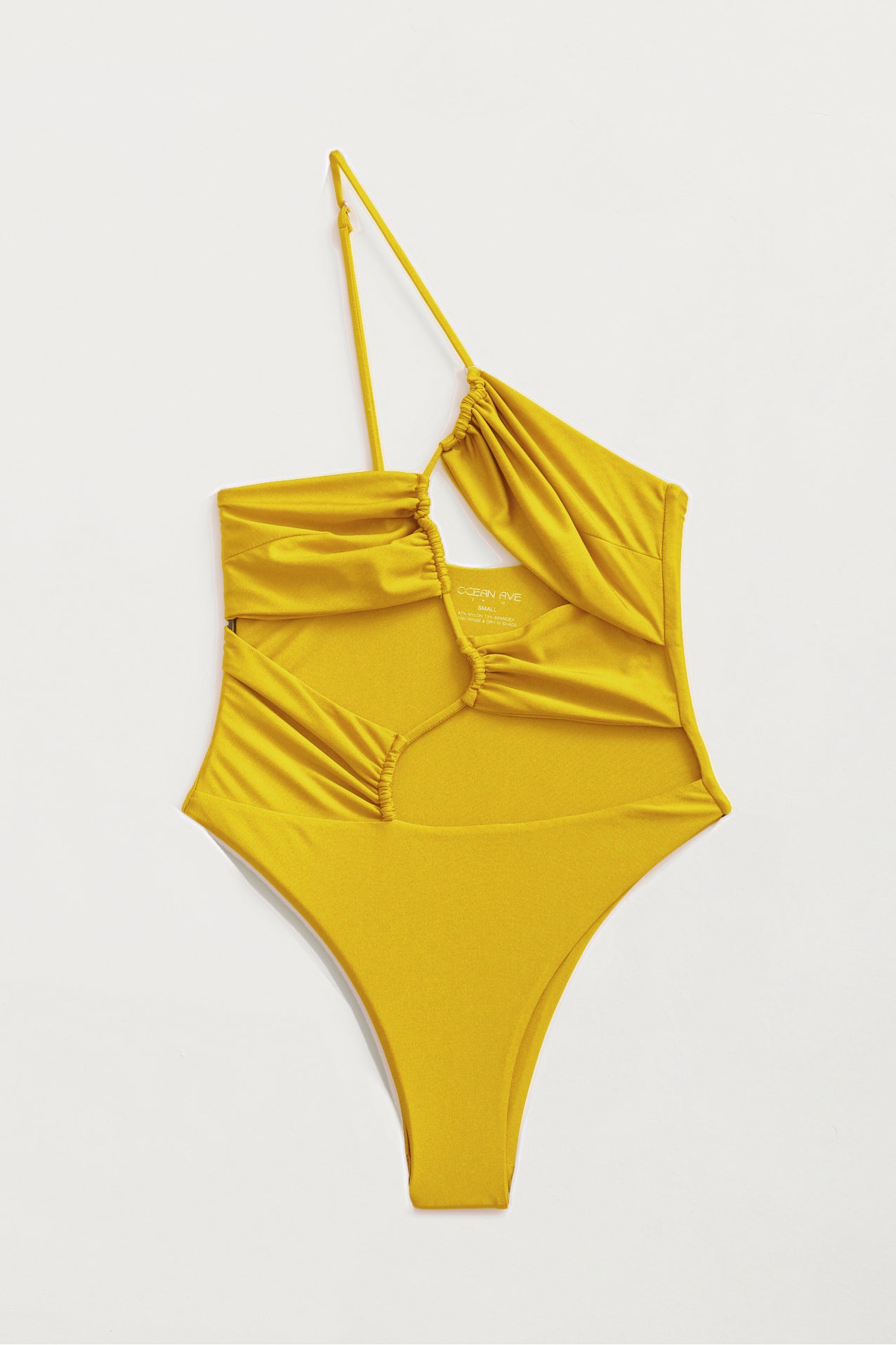Biscayne One Piece Swimsuit - Warm Yellow Color for Women | Perfect for Beach Vacations, Pool Parties & Summer Getaways