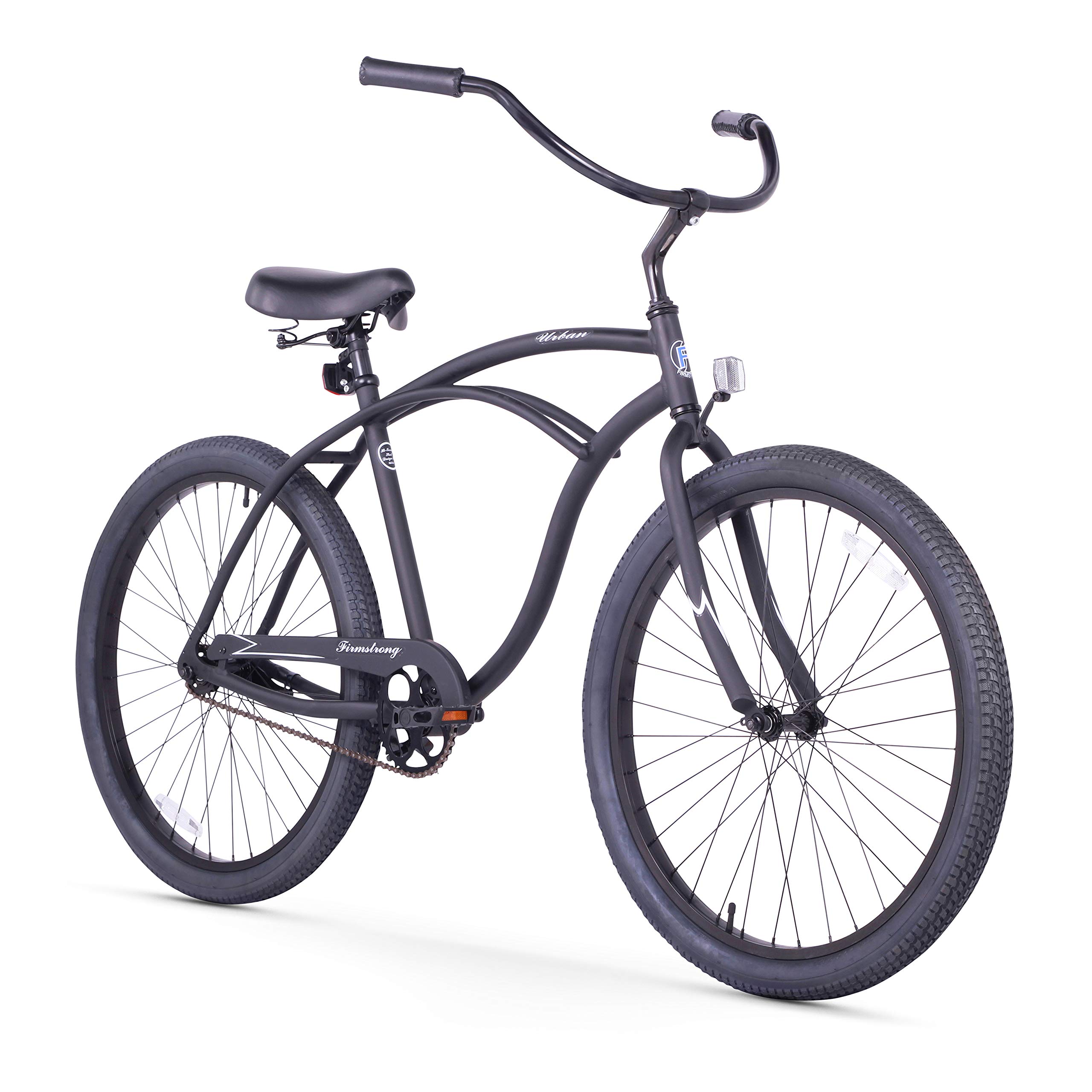 Firmstrong Urban Man Alloy Beach Cruiser Bike - 26 Inch Wheels, 7-Speed, Comfortable Men's Cruiser Bicycle for Beach, Boardwalk & City Commuting - Perfect for Leisure Rides, Errands & Coastal Adventures