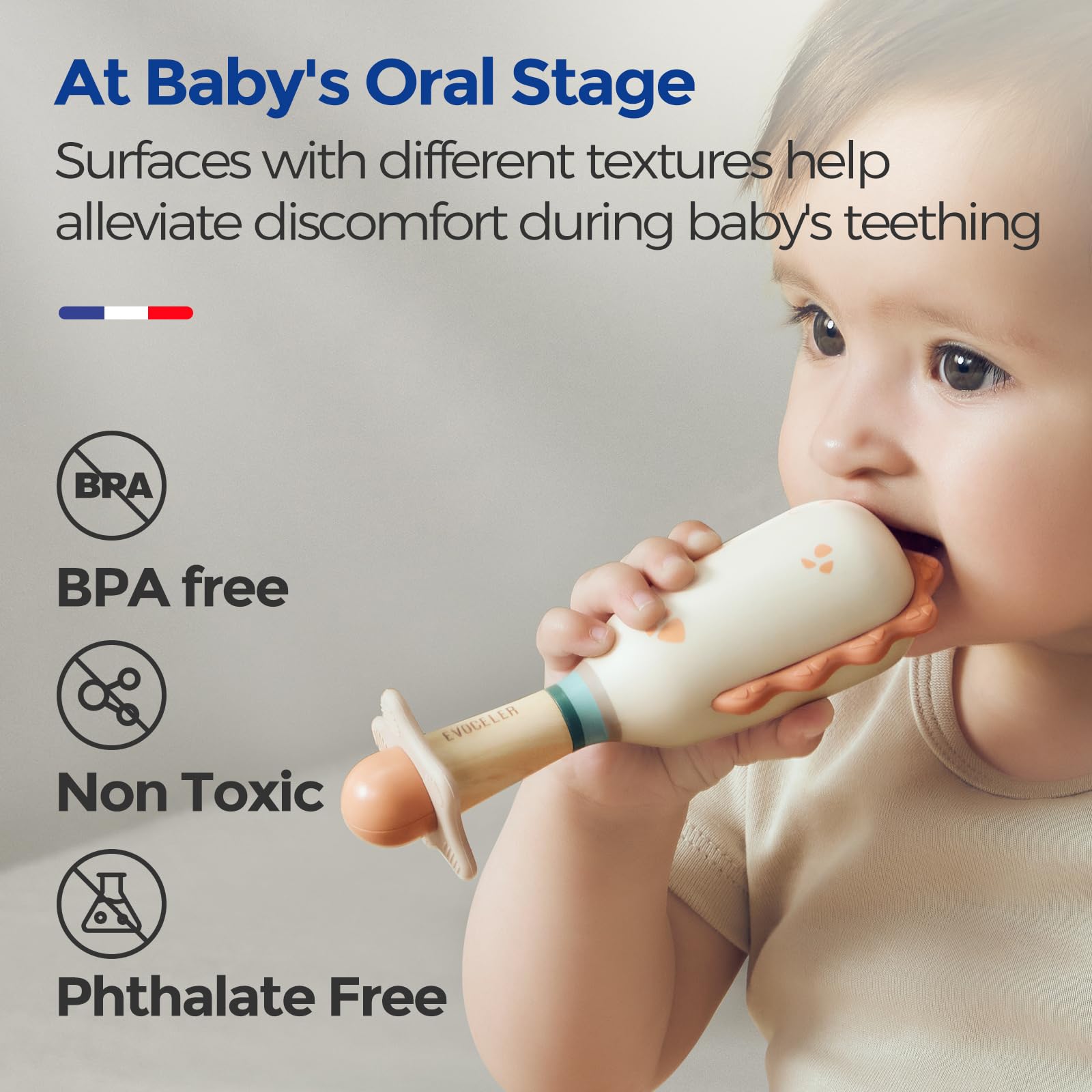 Evoceler Baby Dinosaur Rattles & Shaker Toys with Teether, Soft Silicone BPA-Free Sensory Toys for 0+ Months, Perfect Size for Grasping and Shaking, Ideal Gift for Baby Boys and Girls, Great for Playtime and Early Development