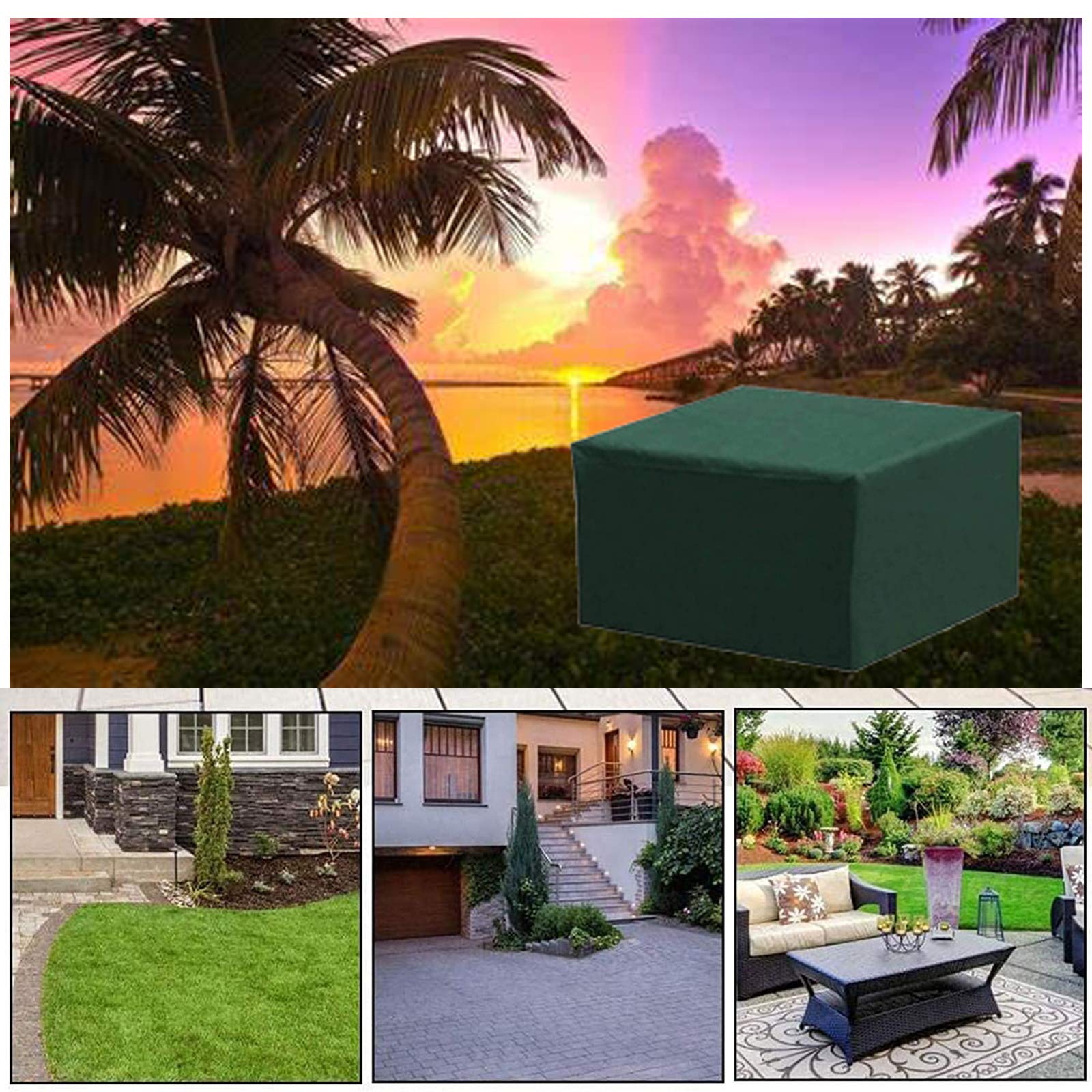 Waterproof Outdoor Garden Furniture Cover 48x24x28 Inches - Heavy Duty Rectangle Patio Table Cover with UV Protection, Tear-Resistant Oxford Fabric for Rain, Snow & Sun - Perfect for Backyard, Deck, and Outdoor Dining Sets