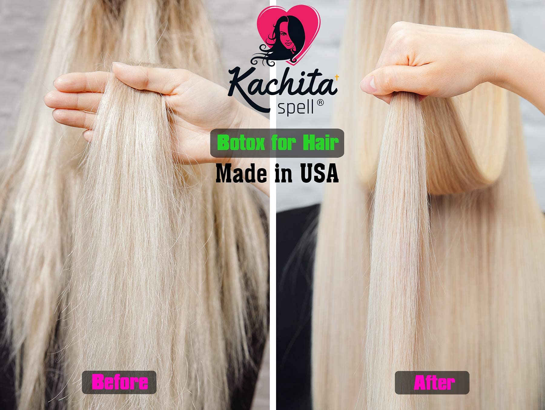 Kachita Spell Hair Treatment - Formaldehyde Free Extreme Moisture Capillary Rejuvenating System (16 Fl Oz) | Made in USA | Perfect for Damaged, Dry Hair Repair & Salon-Quality At-Home Treatment