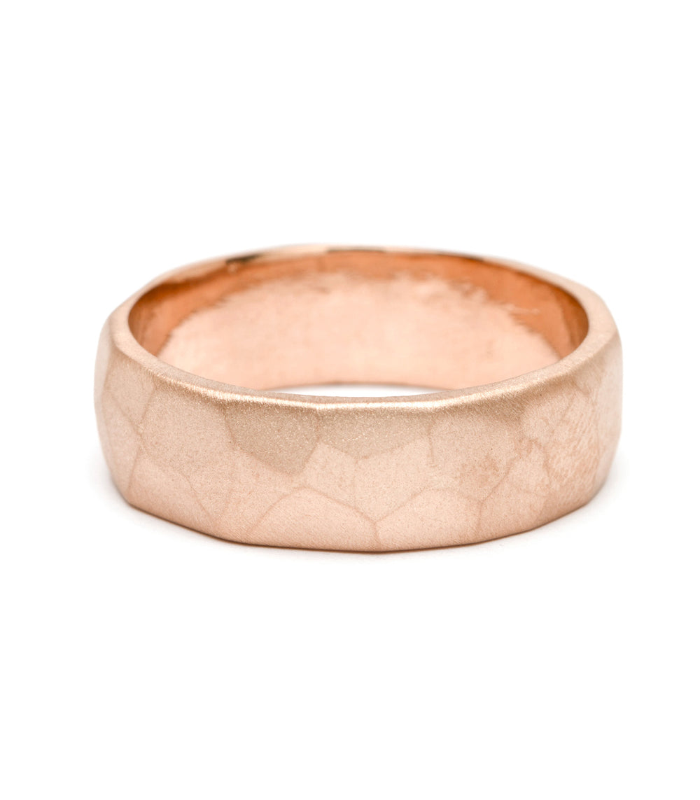Elegant Faceted Wedding Band Ring for Women - 14K Gold or Sterling Silver - Perfect for Engagement, Anniversary & Bridal Jewelry Gifts