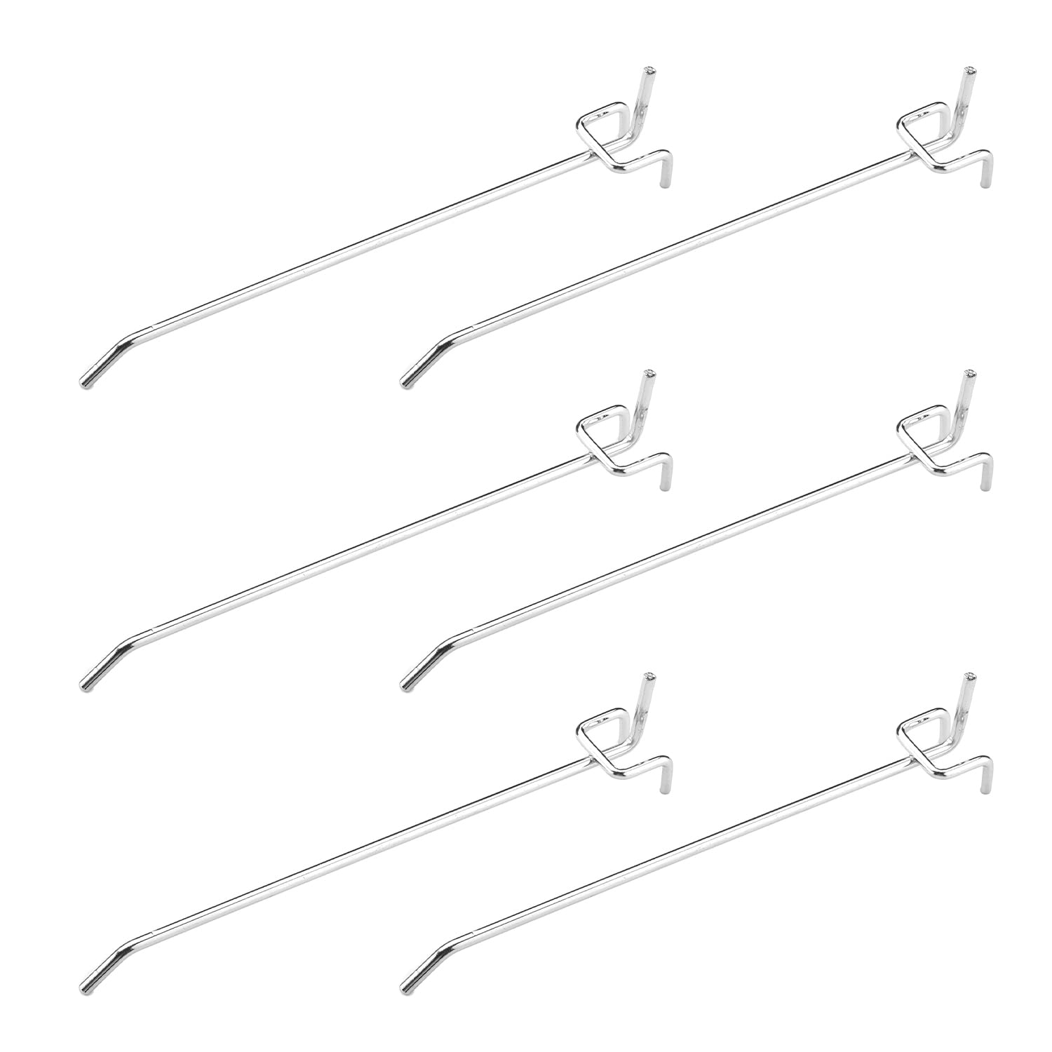 10 Pack 8 Inch Iron Pegboard Hooks for Garage & Workshop Storage - Heavy Duty Pegboard Hooks for 1/8