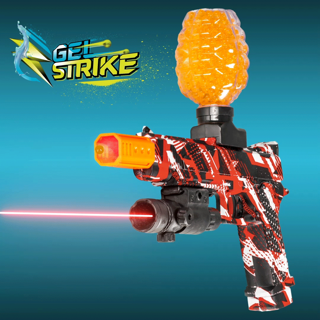 Storm Pistol Rapid Blaster GelStrike - High-Powered Water Gel Ball Blaster Toy for Outdoor Battles, Team Games & Backyard Fun (Red)