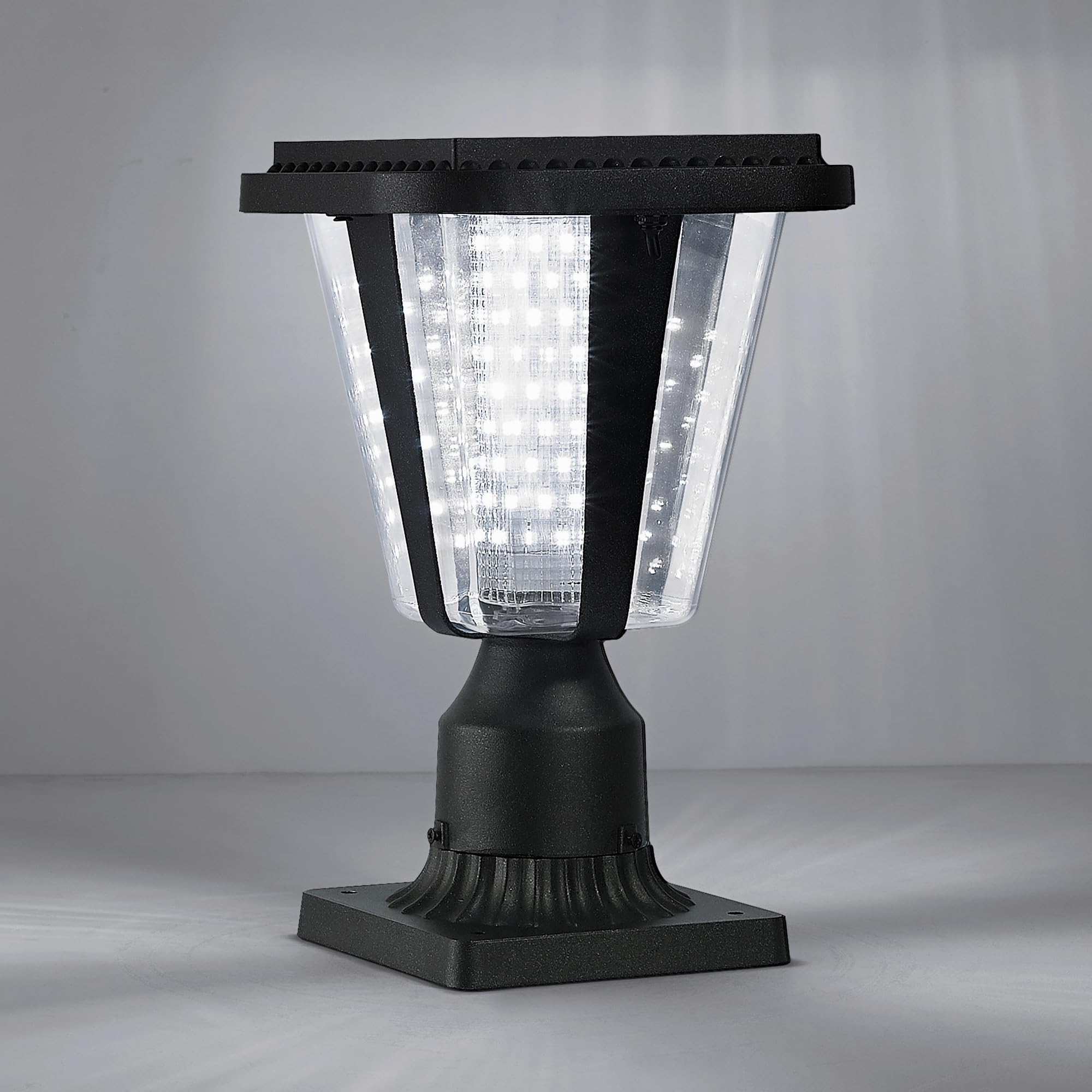 Lovus 160LM Solar Light Lamp Post - 6000K White Outdoor Solar Pillar Lights with 3