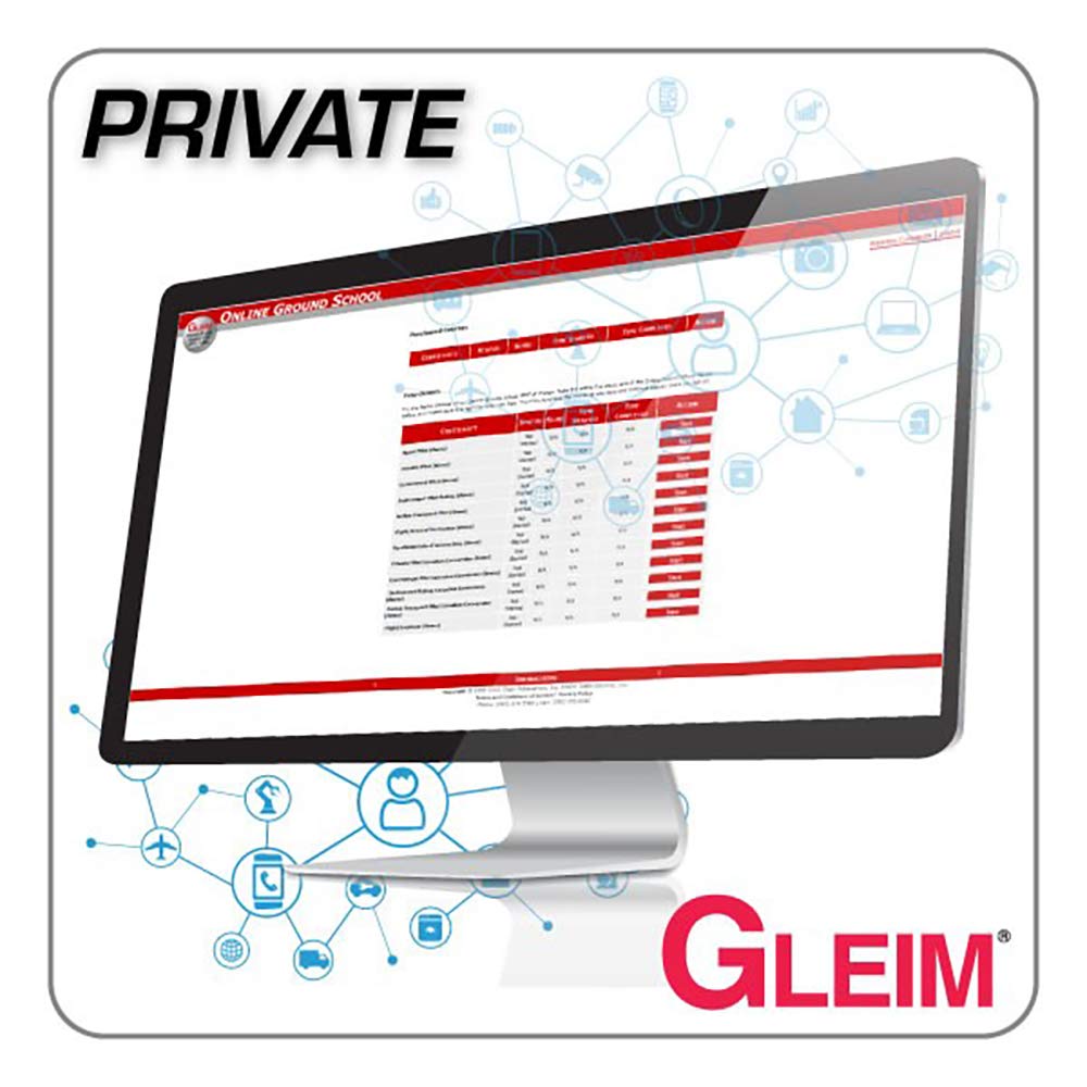 GLEIM Online Ground School for Private Pilot FAA Test Prep - Comprehensive Training & Practice Exams | Study at Home, Flight School, or Anywhere
