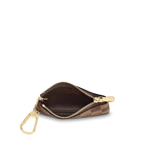 LV Key Pouch Damier Ebene Canvas - Authentic Louis Vuitton Key Holder Wallet for Women & Men | Perfect for Keys, Coins & Small Essentials | Luxury Travel & Everyday Use Accessory