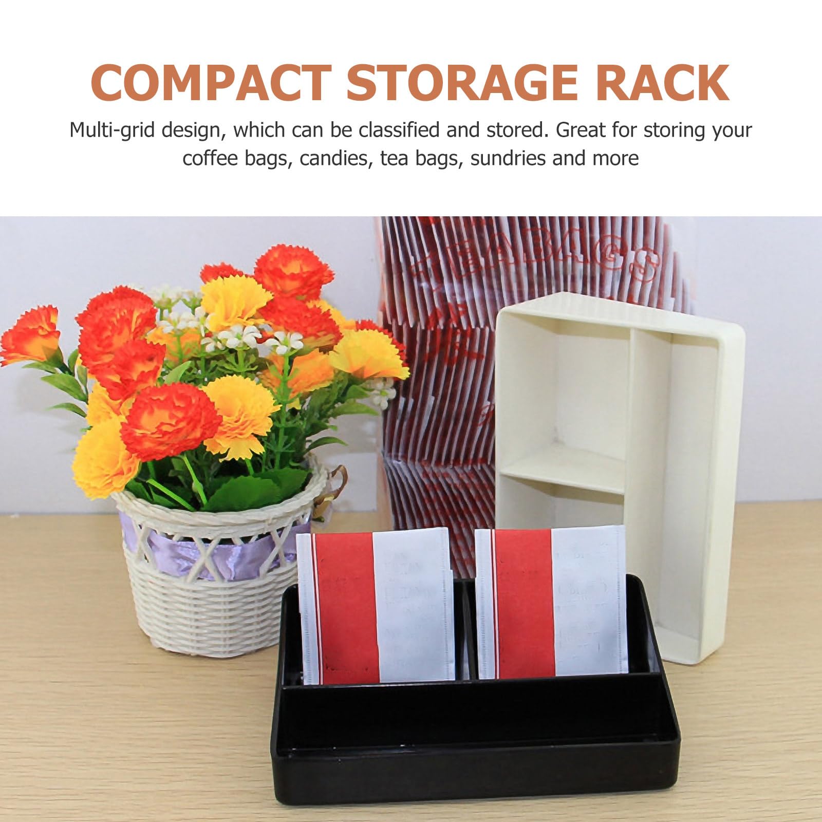 3-Tier Coffee Station Organizer - Condiment & Accessories Tray for Sugar Packets, Tea Bags & Coffee Pods | Perfect for Home Kitchen, Office Breakroom & Coffee Shop Organization