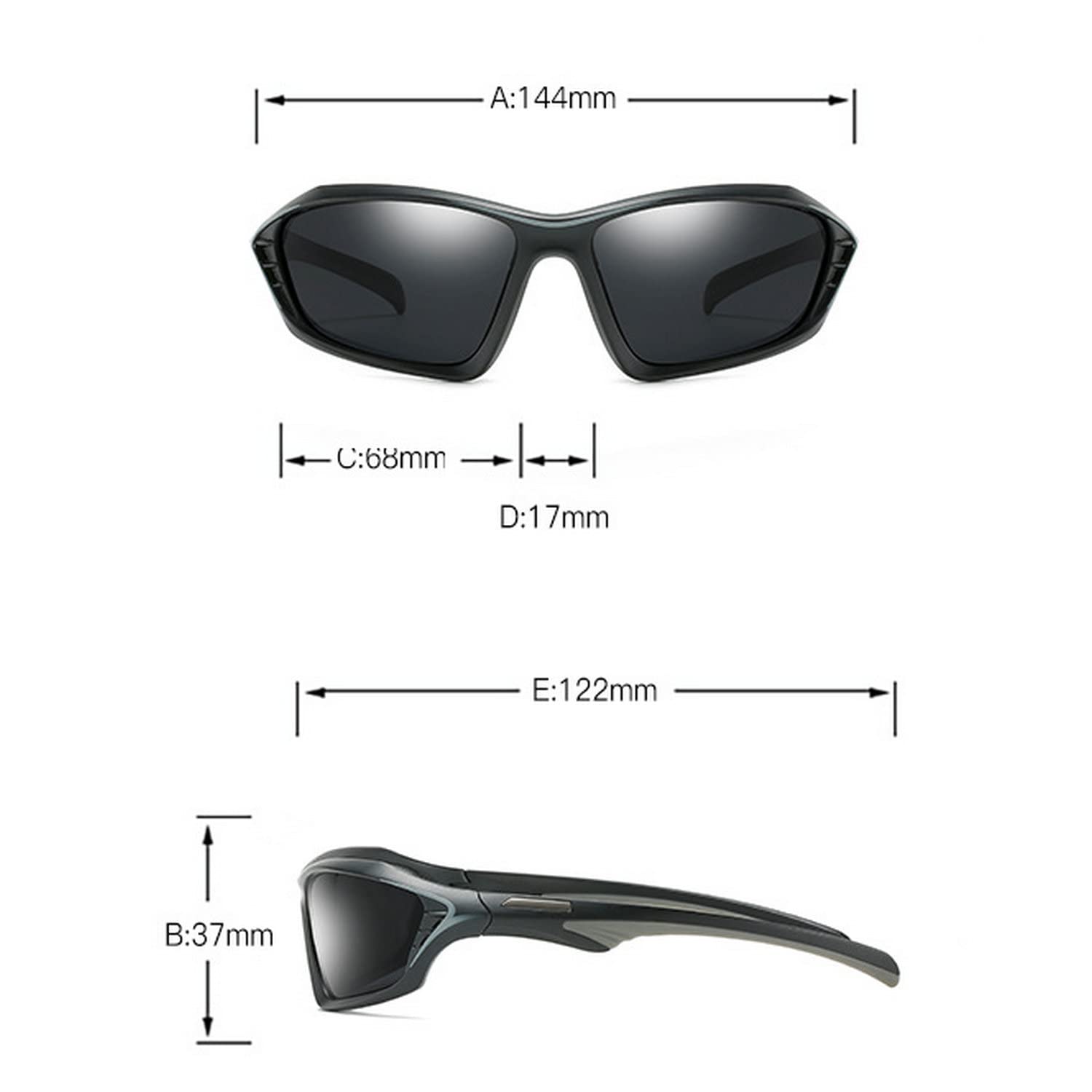 Men's Polarized Sports Sunglasses - UV Protection for Driving, Fishing, Skiing & Outdoor Activities - Lightweight & Durable for Everyday Use