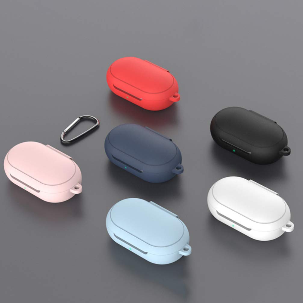 Samsung Buds Plus Case Cover - 2 Pack Shockproof Silicone Protective Skin for Galaxy Buds Plus with Keychain (Black & White) - Perfect for Travel, Gym & Daily Protection