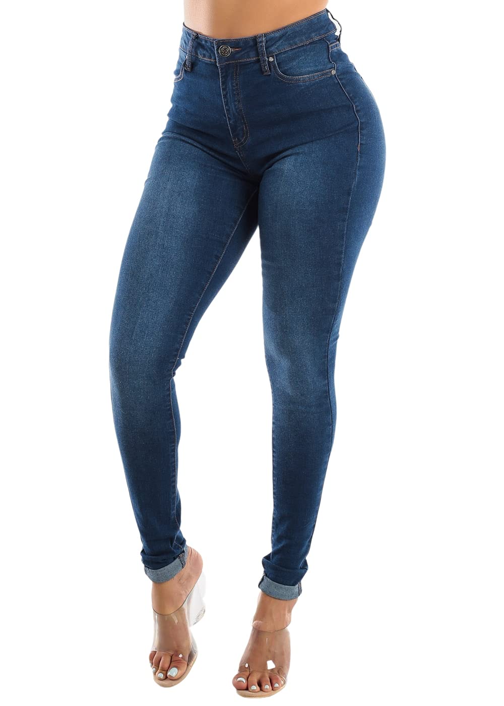 Moda Xpress Women's Ultra High Waisted Skinny Jeans - Stretchable Slim Fit Denim Pants for Everyday Wear & Night Out