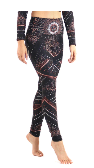 High Waist Humble Warrior Printed Yoga Leggings - Women's Stretchy Workout Pants for Yoga, Gym & Running - Trendy Fitness Apparel for Active Lifestyles