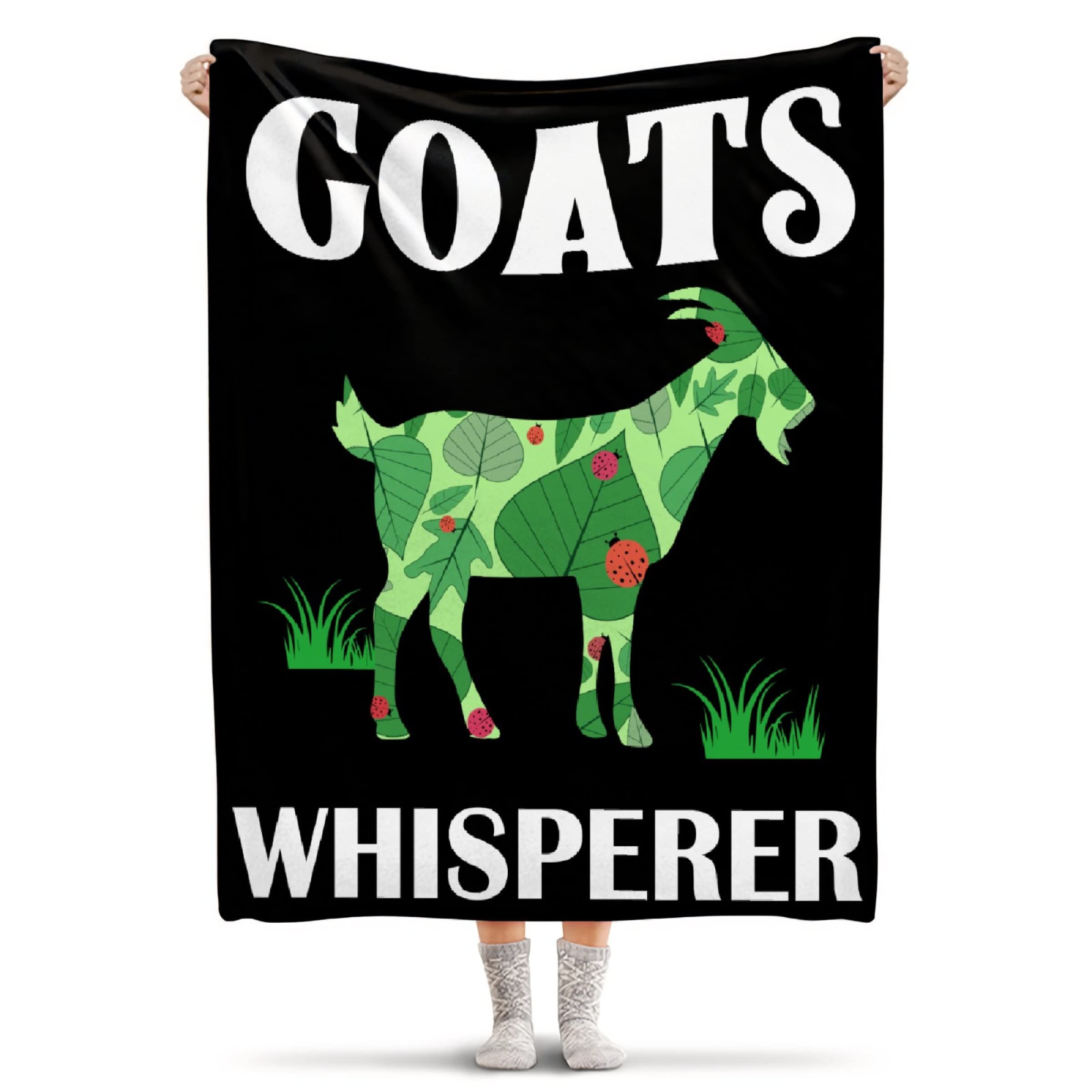 Soft Flannel Goat Print Throw Blanket - Extra Large 90x120 Inches, Cozy Warm for Bed, Sofa & Couch Decor - Perfect for Winter Snuggling, Home Decor & Gift Giving