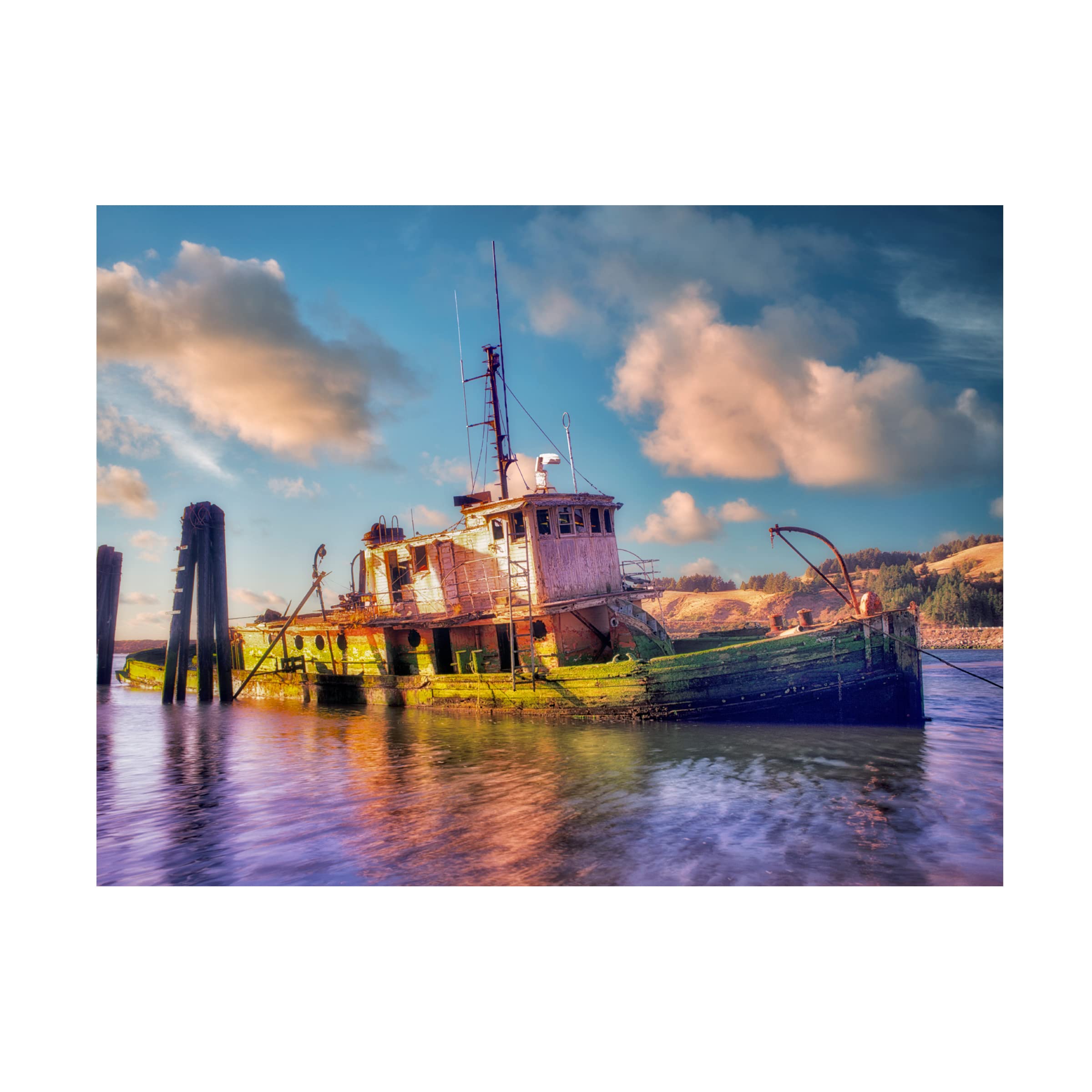 Dennis Frates 'Old Tug Boat' Canvas Art Print - Vintage Nautical Wall Decor for Living Room, Office & Coastal Home