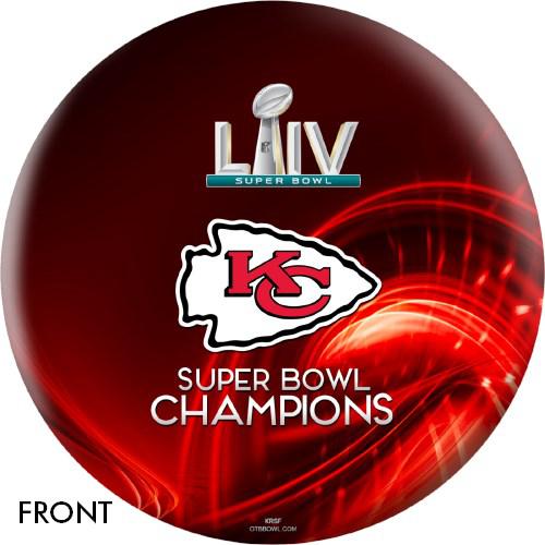 Kansas City Chiefs Super Bowl 54 Champions Commemorative Red Bowling Ball - Perfect for Game Day Parties, Sports Collectibles & Bowling Enthusiasts
