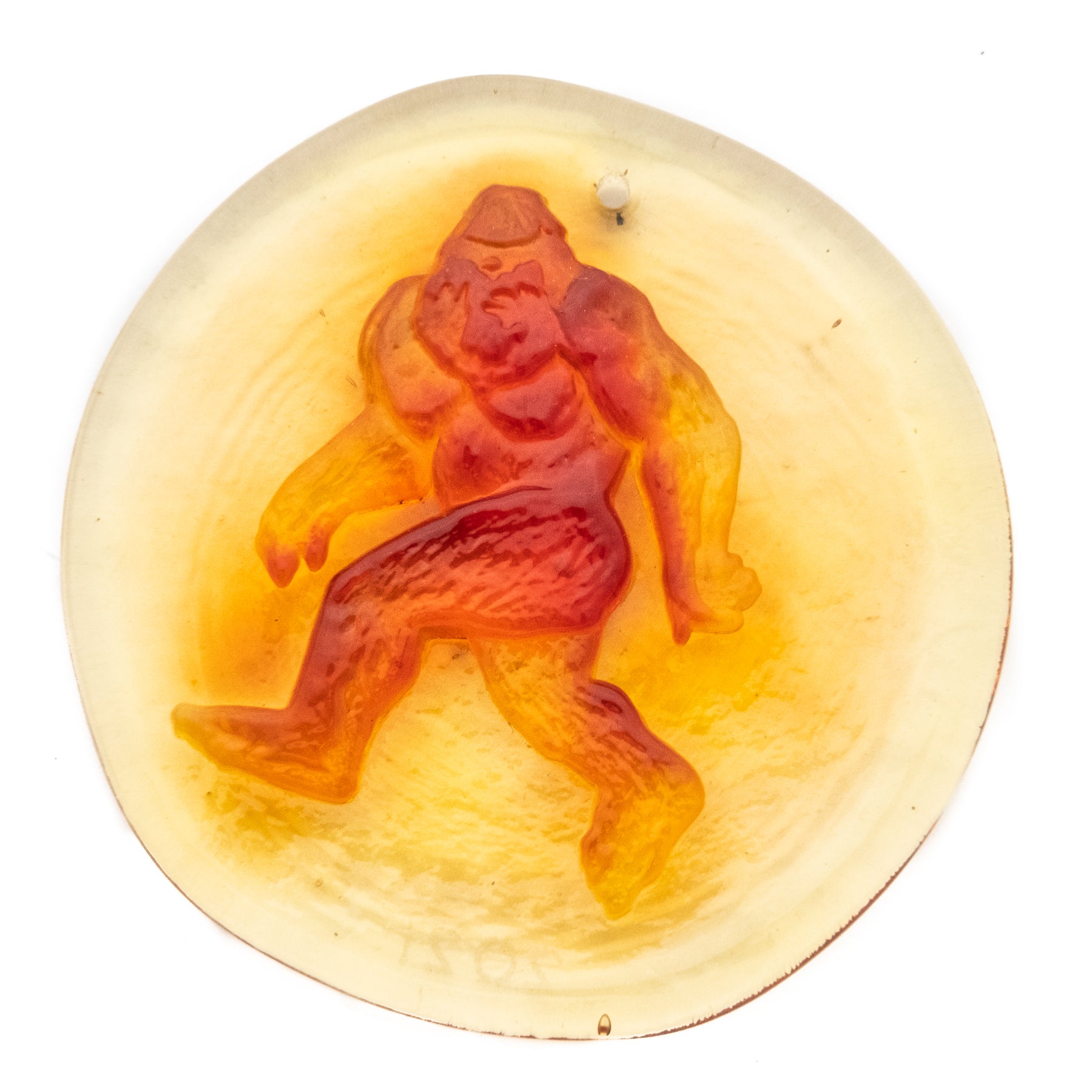 4 'Bigfoot' Suncatcher in Tangerine Color - Handmade Window Decor for Home, Office & Gift Giving