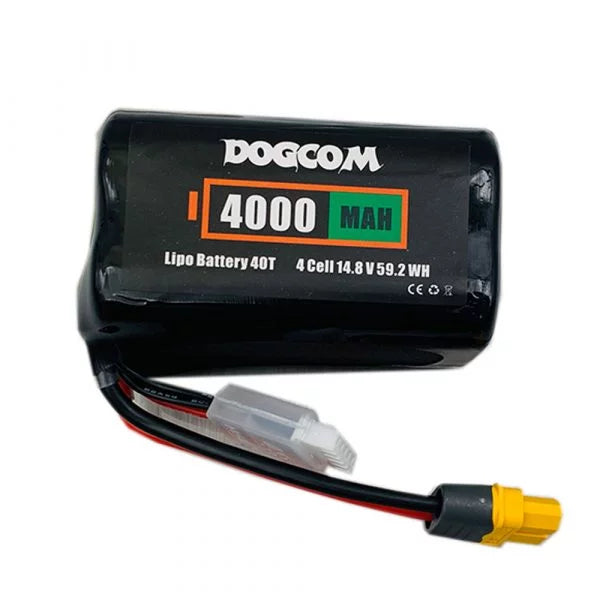 Dogcom 4S1P 14.8V 4000mAh INR21700 40T Lithium Ion Battery Pack for RC Drones, Electric Scooters, and Power Tools - High Performance Rechargeable Battery with Long Life