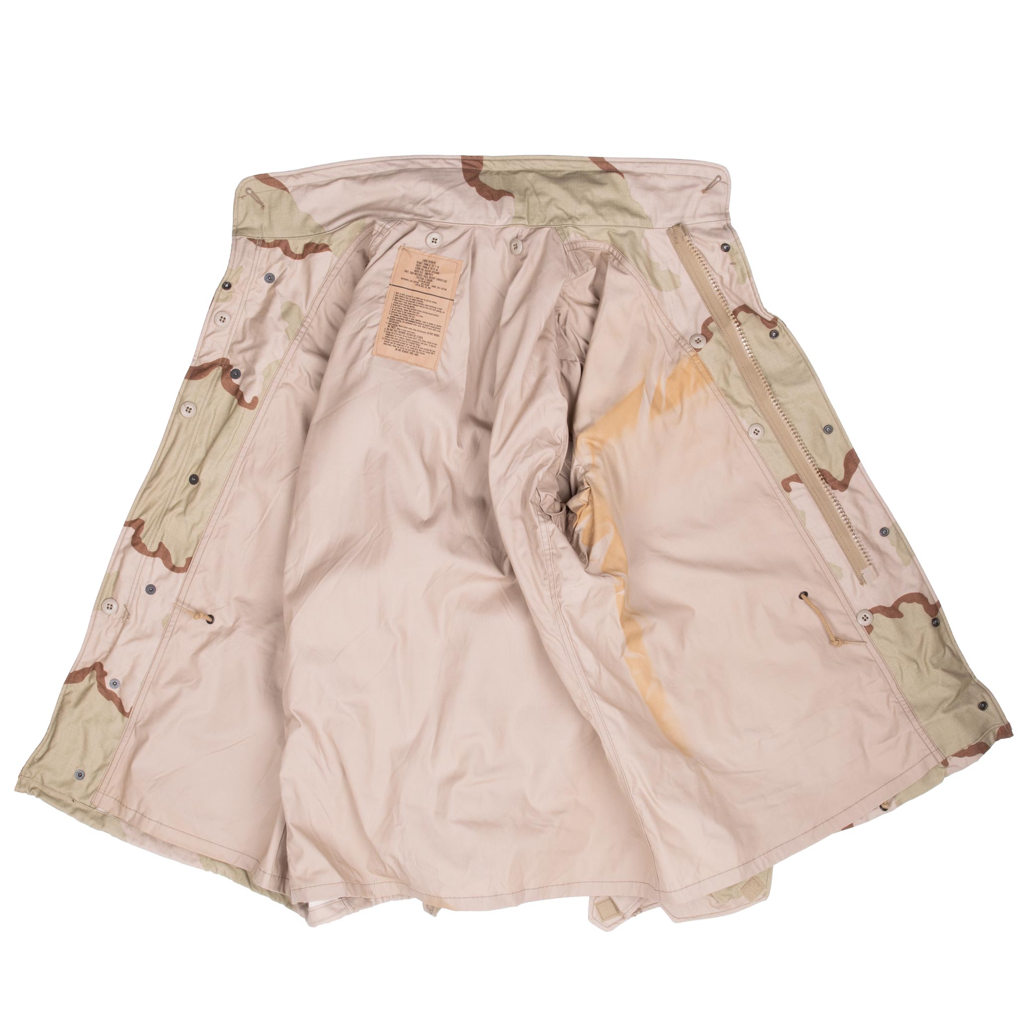 Vintage US Army M65 Field Jacket - Desert Camo 1989 Large Regular Deadstock NOS | Military Surplus Outerwear for Hiking, Camping & Outdoor Adventures