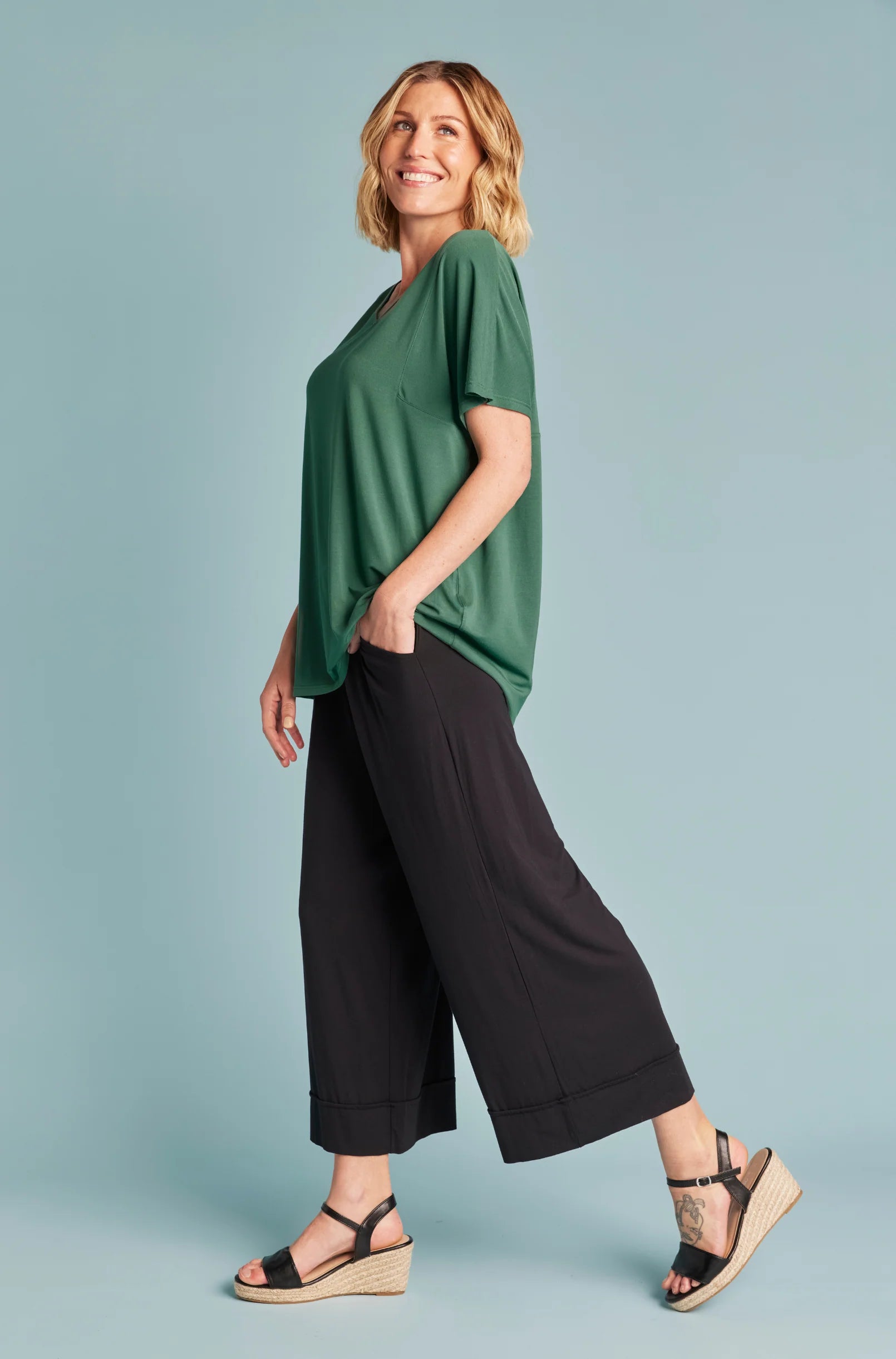 Tani Ivy Swing Tee - Women's Flowy Short Sleeve T-Shirt for Casual Wear & Summer Outfits | Perfect for Beach, Picnics & Everyday Comfort