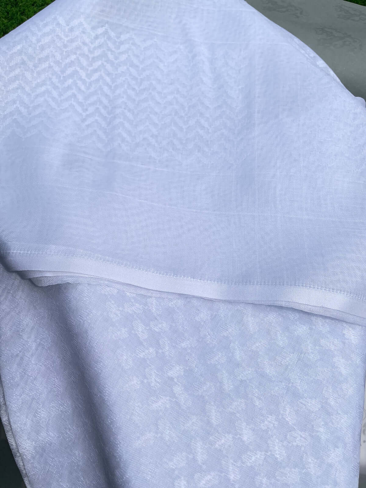 Premium White Shemagh Scarf for Men - Soft Cotton Keffiyeh Head Wrap - Perfect for Outdoor Adventures, Travel & Fashion Accessories