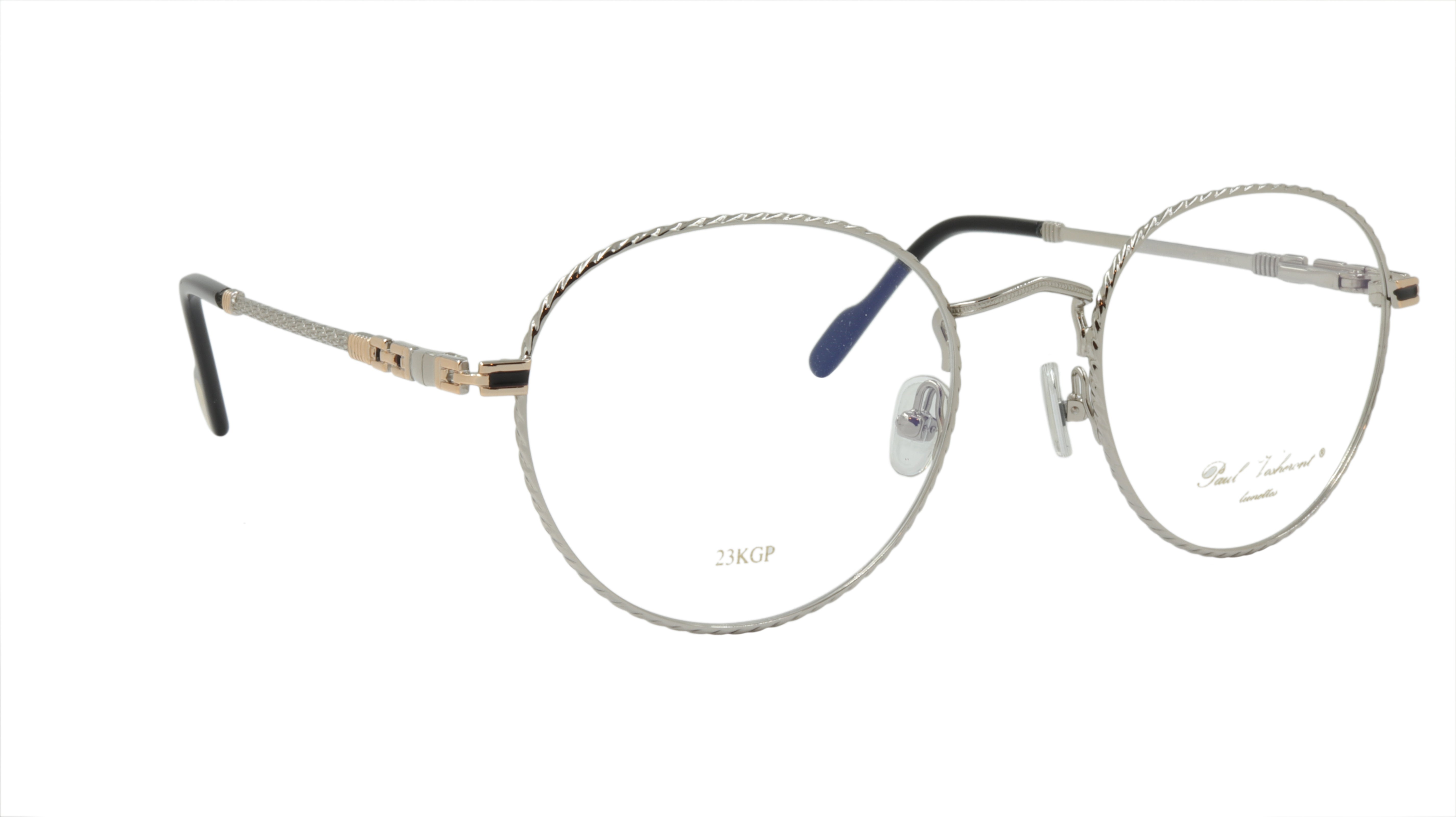Paul Vosheront PV382 C2 Round Silver Acetate Optical Frames - Lightweight & Stylish Eyewear for Men & Women | Perfect for Reading, Work & Everyday Use