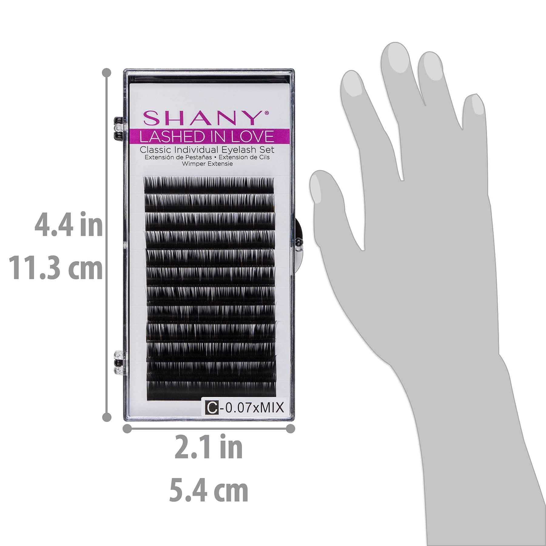 SHANY Lashed in Love Classic Individual Eyelash Set - 3D Voluminous & Weightless Eyelash Extensions 0.07mm - Black (Pack of 3) for Natural Look, Daily Wear & Special Occasions