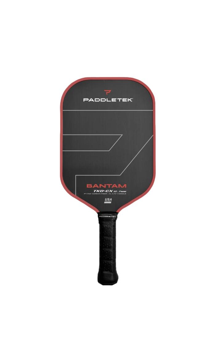Paddletek Bantam TKO CX 12.7 Pickleball Paddle - Lightweight Carbon Fiber Pickleball Racket with Comfort Grip | Perfect for Indoor & Outdoor Court Play, Tournament & Recreational Games