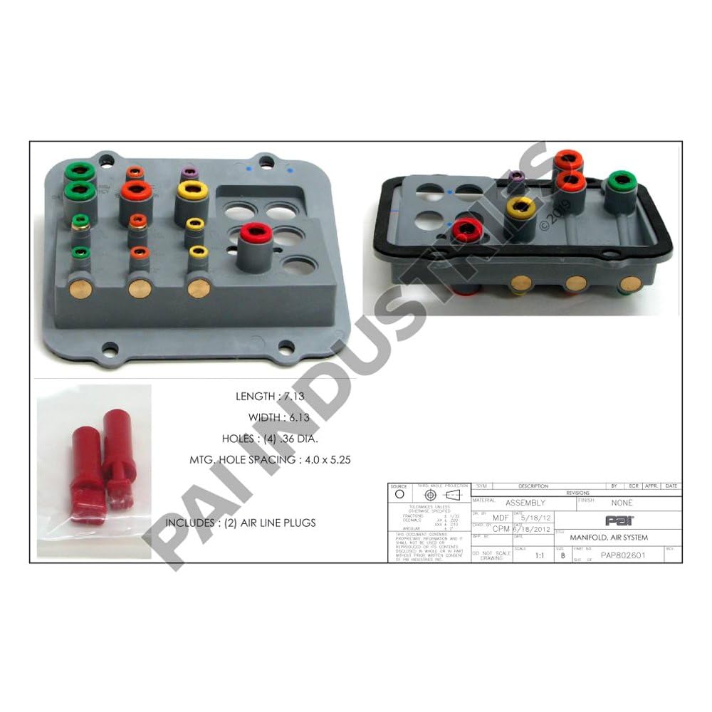 PAI Industries Air Manifold Block - PAP802601 - High Performance Air Distribution System for Pneumatic Tools & Industrial Applications